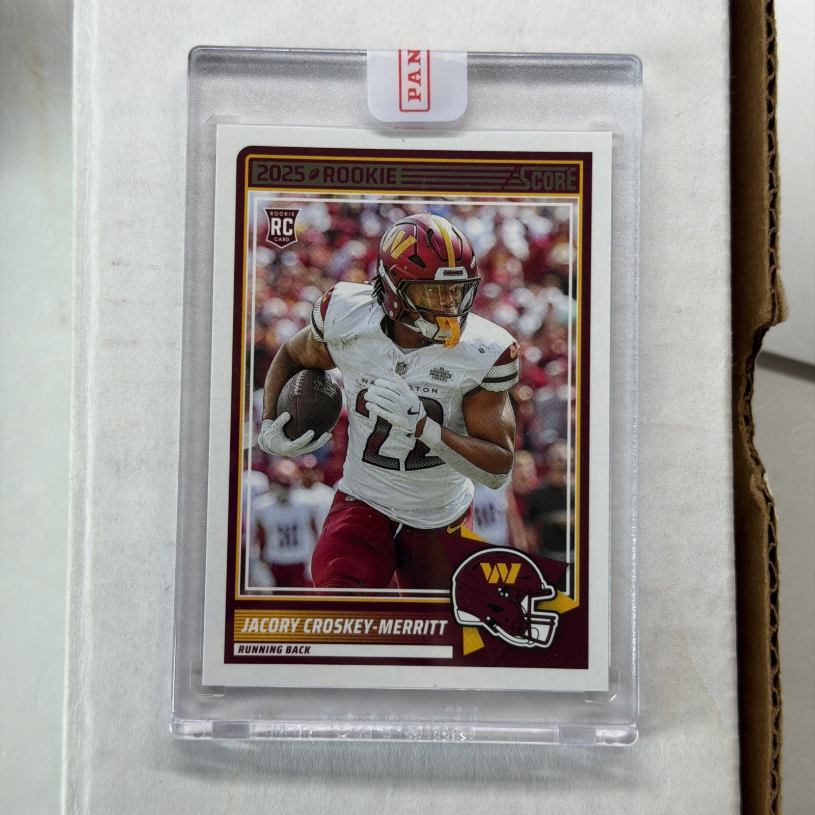 2025 Score Mystery Rookie Redemption Jacory Croskey-Merritt #101 (RC) Commanders