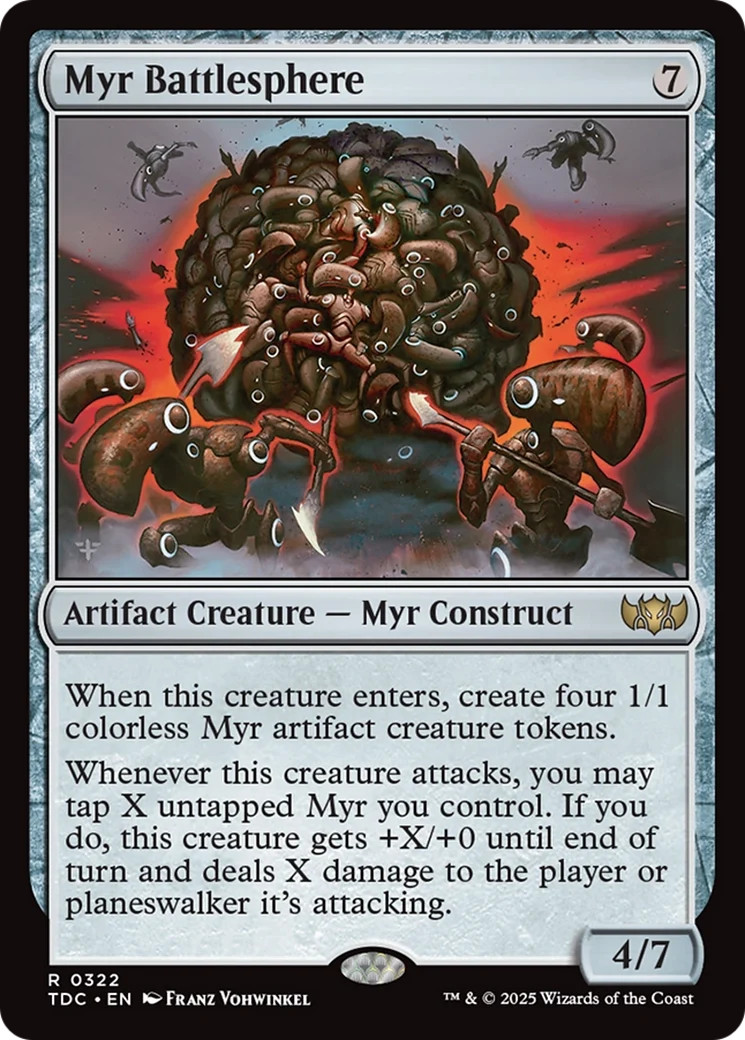 MTG Myr Battlesphere [Tarkir: Dragonstorm Commander] Near Mint Magic