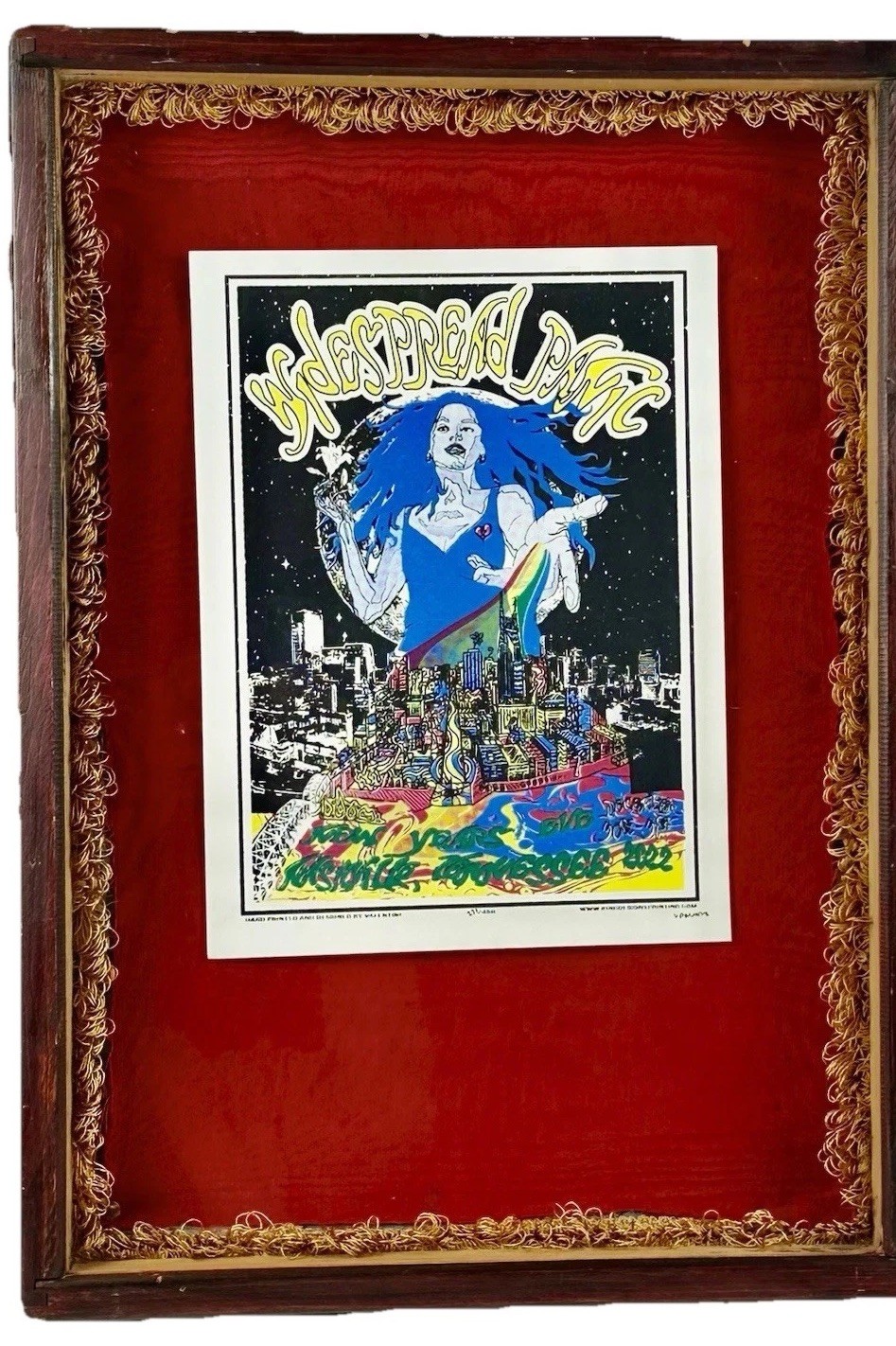 Widespread Panic Art,  Val Intini, Nashville 2022 Framed, Signed, #237/450 .