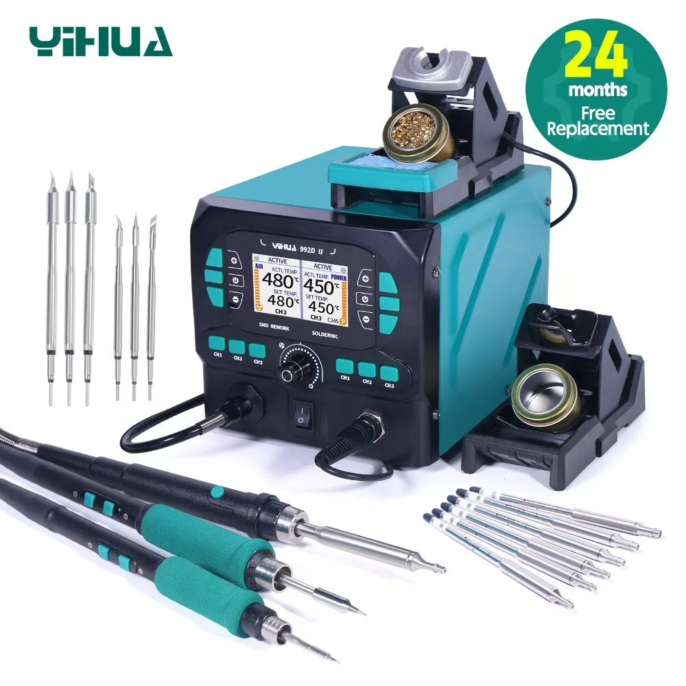 YIHUA 992D-II Soldering Station High-Precision Hot Air Rework Station C210/C245
