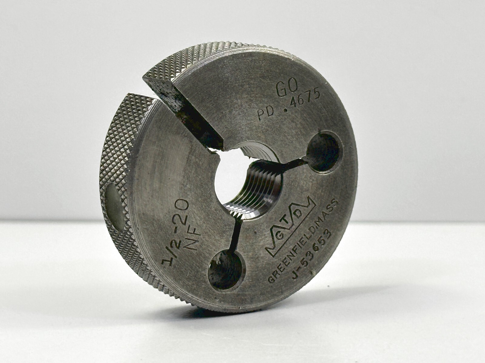 Greenfield 1/2-20 NF Go PD .4675 Thread Inspection Ring Gage Used 1pc