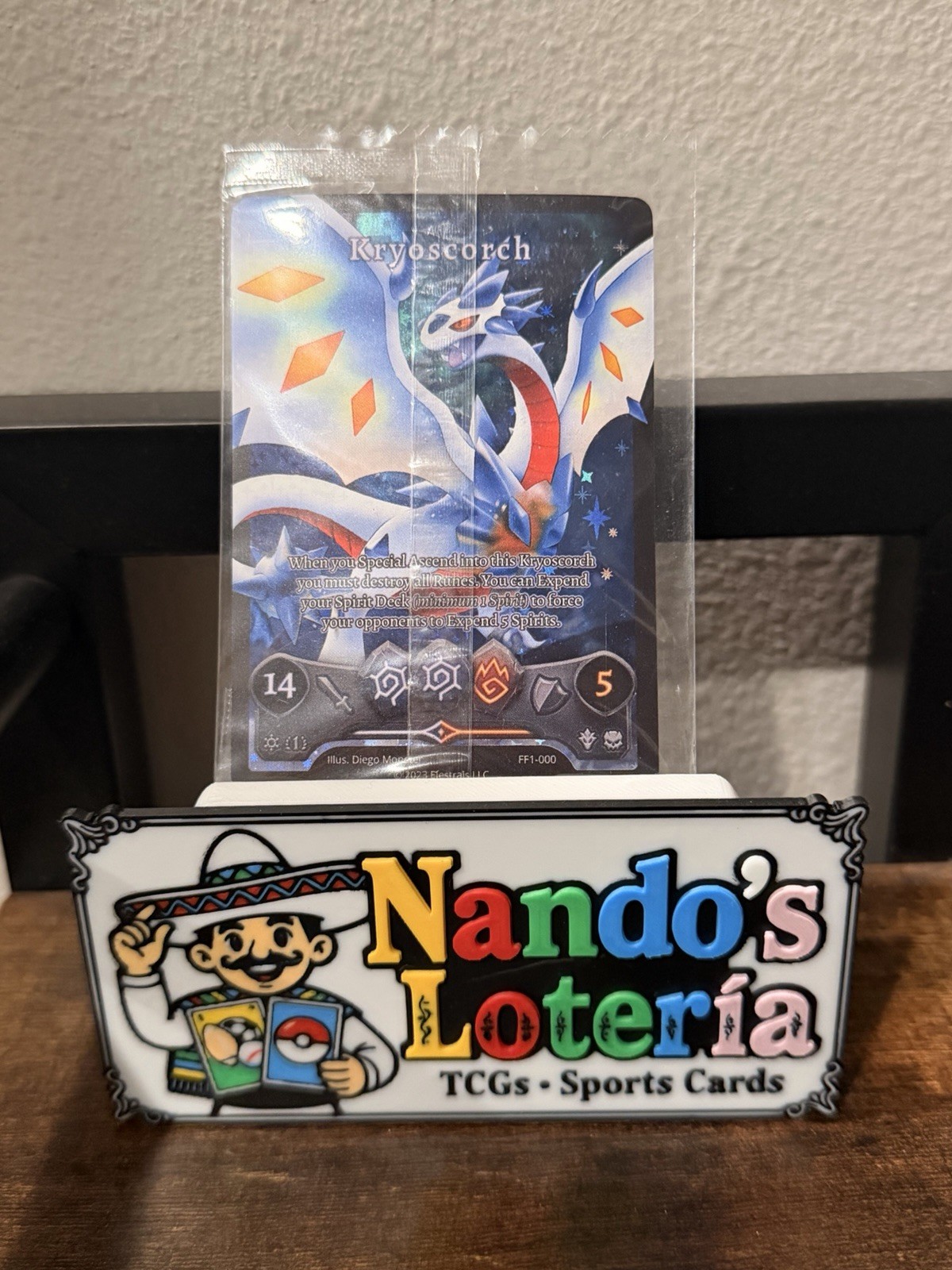 Elestrals TCG Frostfall Full Art Holo Kryoscorch Box Topper FF1-000 Sealed