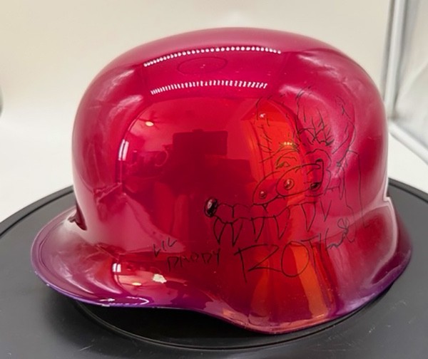 VRHTF NHRA ORIG VTG ED BIG DADDY ROTH LIL ROTH DRAWING FIBERGLASS GERMAN HELMET
