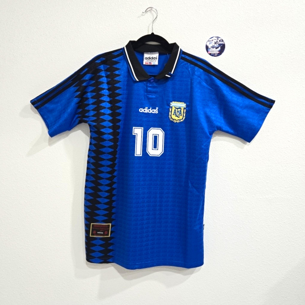 ARGENTINA 1994 Away Adidas Retro soccer jersey MARADONA #10 size L ARGENTINA 1994 Away Adidas Retro soccer jersey MARADONA #10 size L