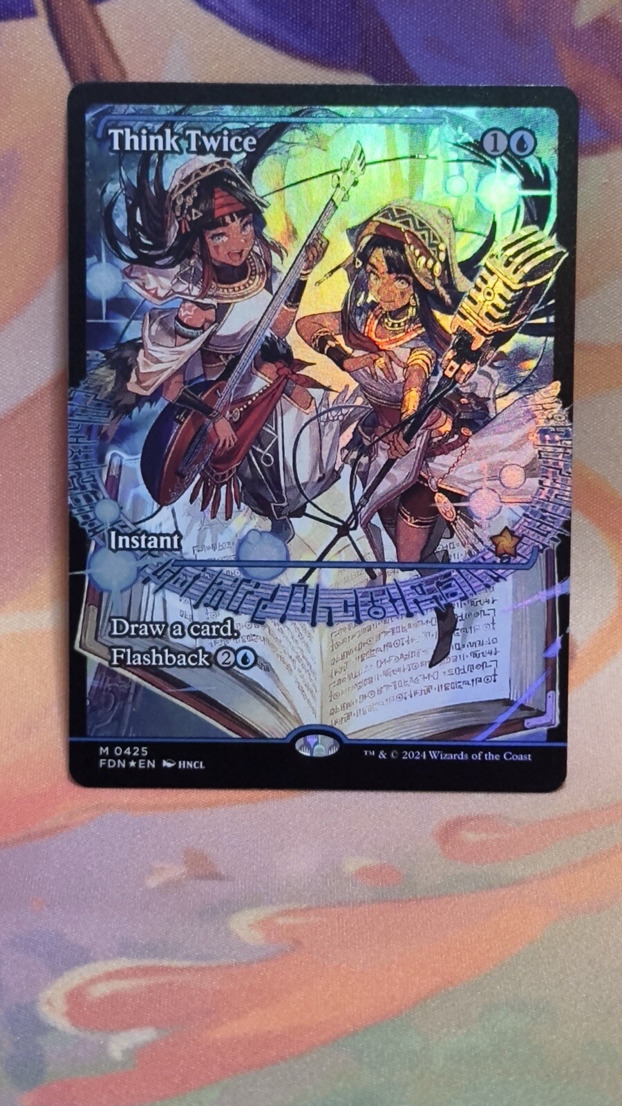 Think Twice Showcase Fracture Foil MTG Foundations 435  NM G2U