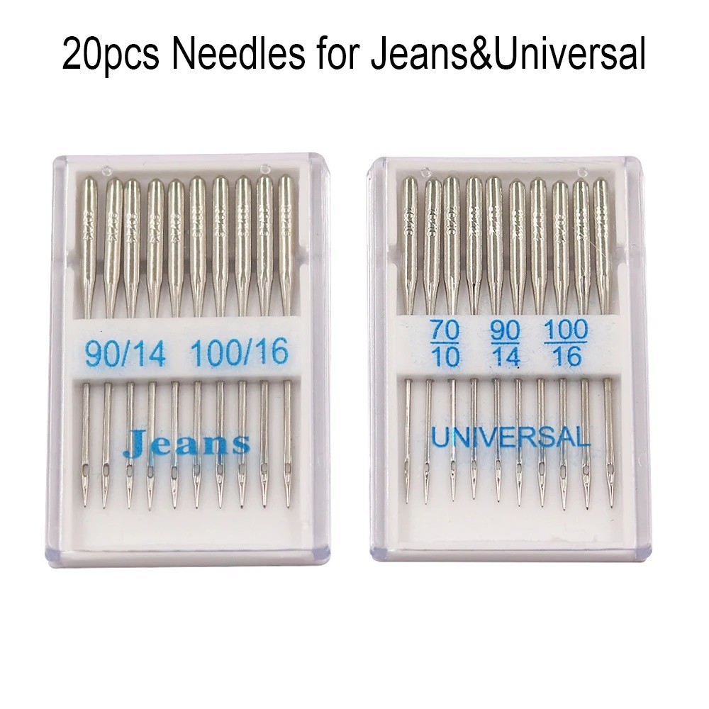 20X Stainless Steel Sewing Machine Needles Universal 90/14 100/16 70/10 Size Box 20X Stainless Steel Sewing Machine Needles Universal 90/14 100/16 70/10 Size Box