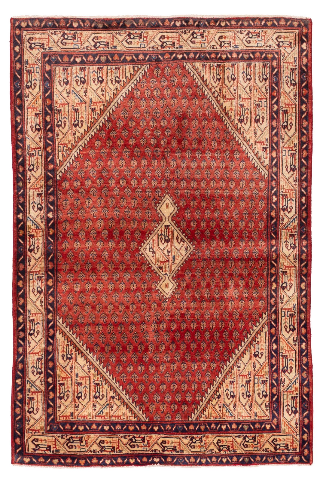 Traditional Vintage Hand-Knotted Area Rug 4\'6\