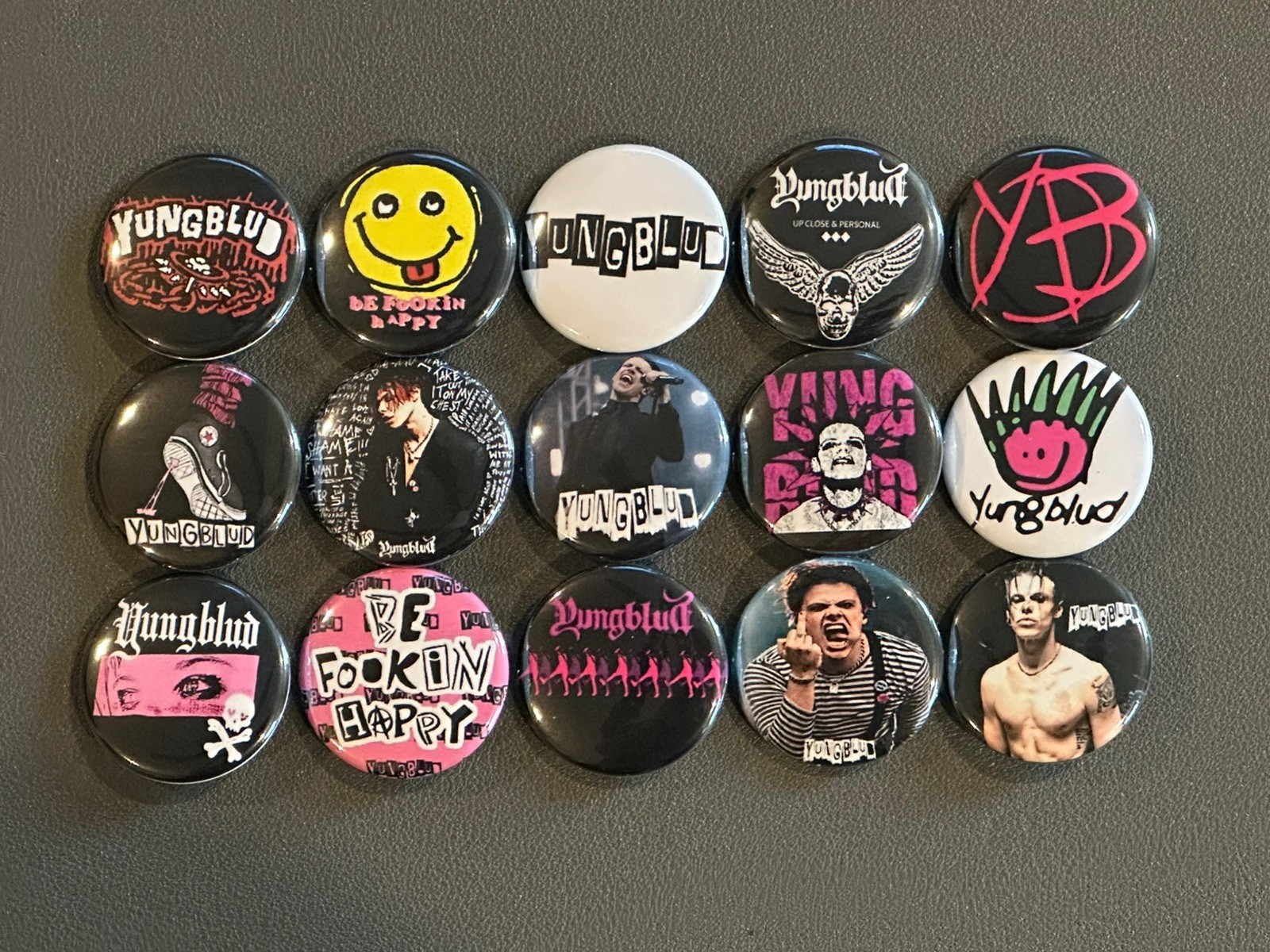 Yungblud Music Buttons/ Pins Set Of 15