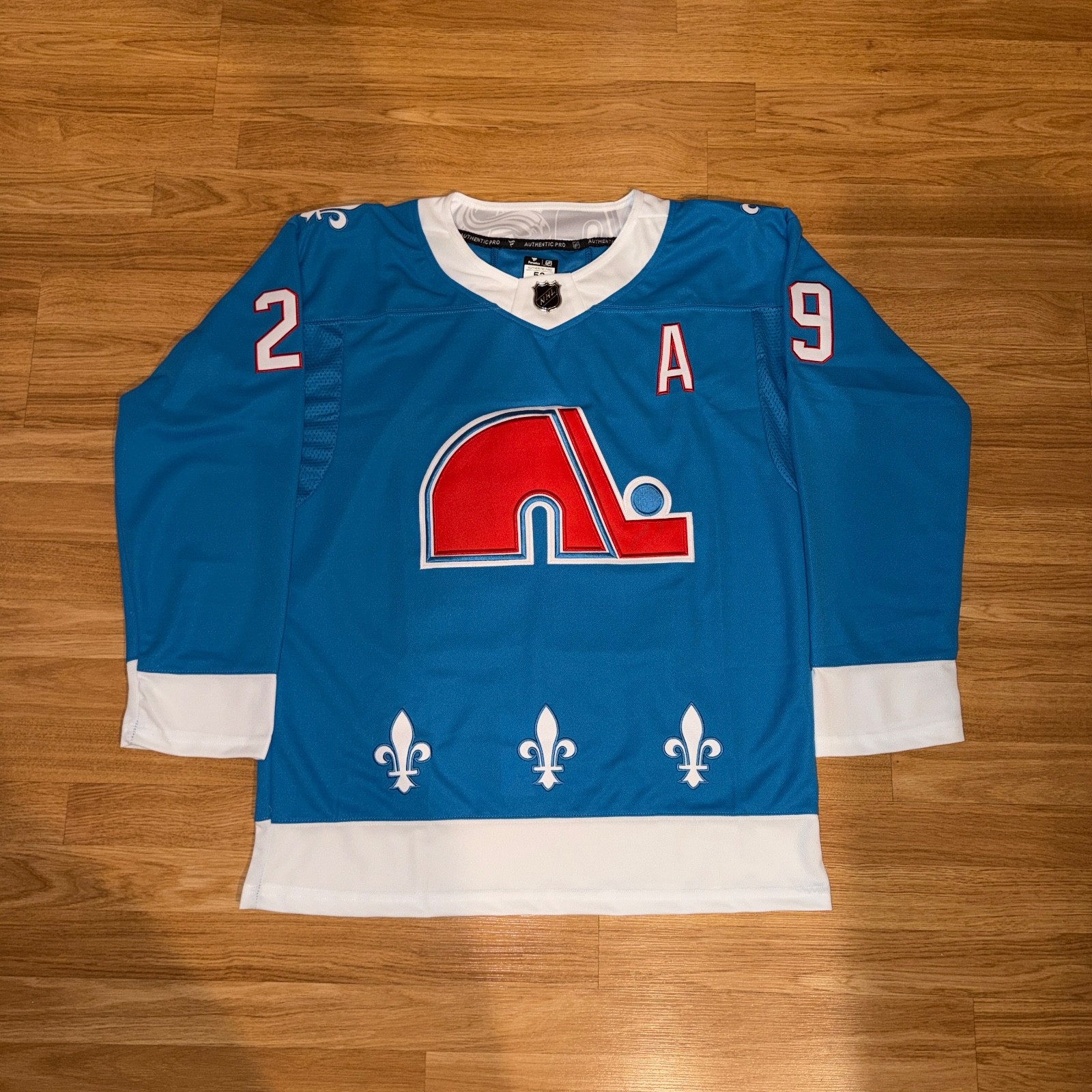 Colorado Avalanche Quebec Nordiques Nathan Mackinnon Stitched Blue Retro Jersey Colorado Avalanche Quebec Nordiques Nathan Mackinnon Stitched Blue Retro Jersey