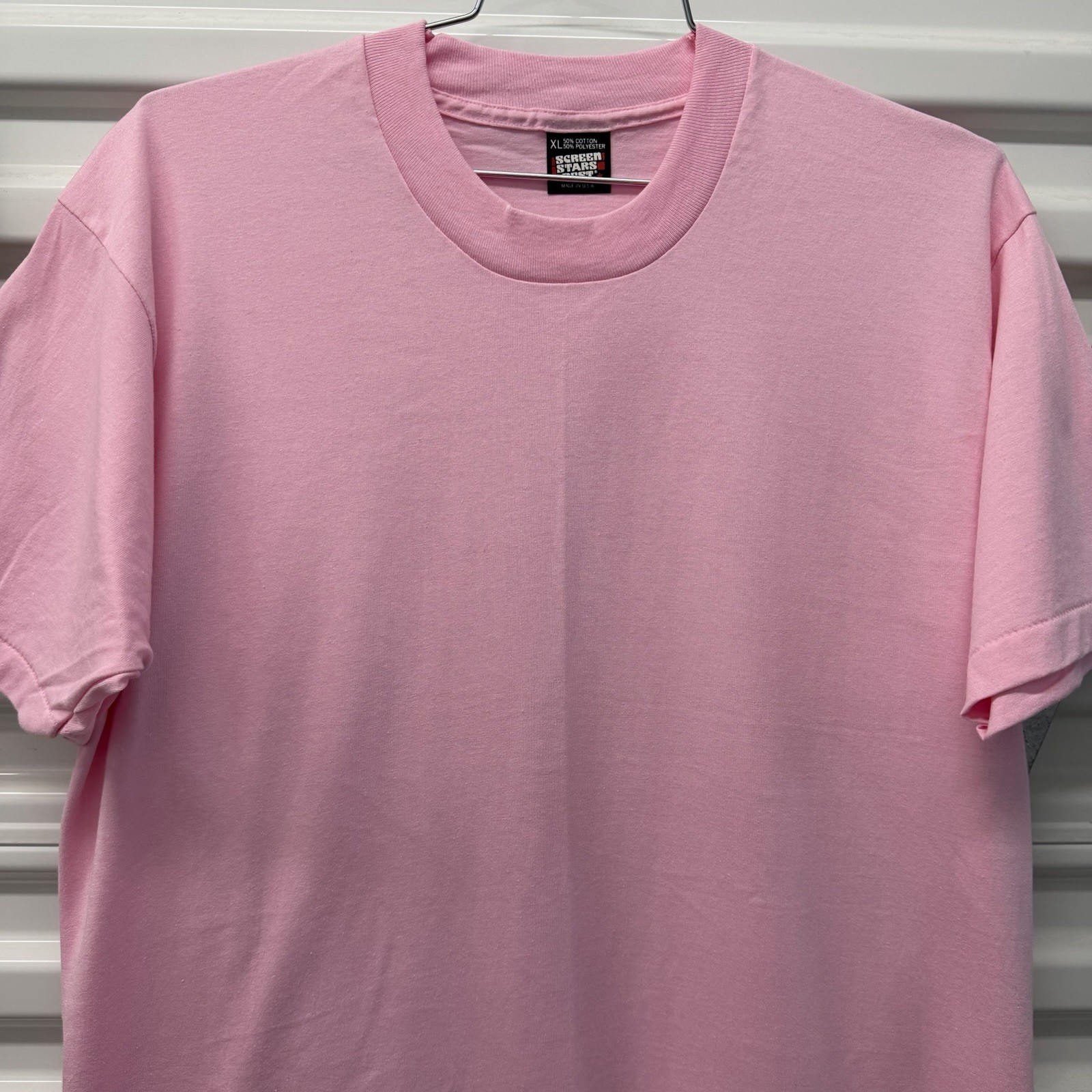 Vintage Screen Stars Shy Pink Blank T-shirt XL 80s 90s USA Made 50/50 NOS Blank Vintage Screen Stars Shy Pink Blank T-shirt XL 80s 90s USA Made 50/50 NOS Blank