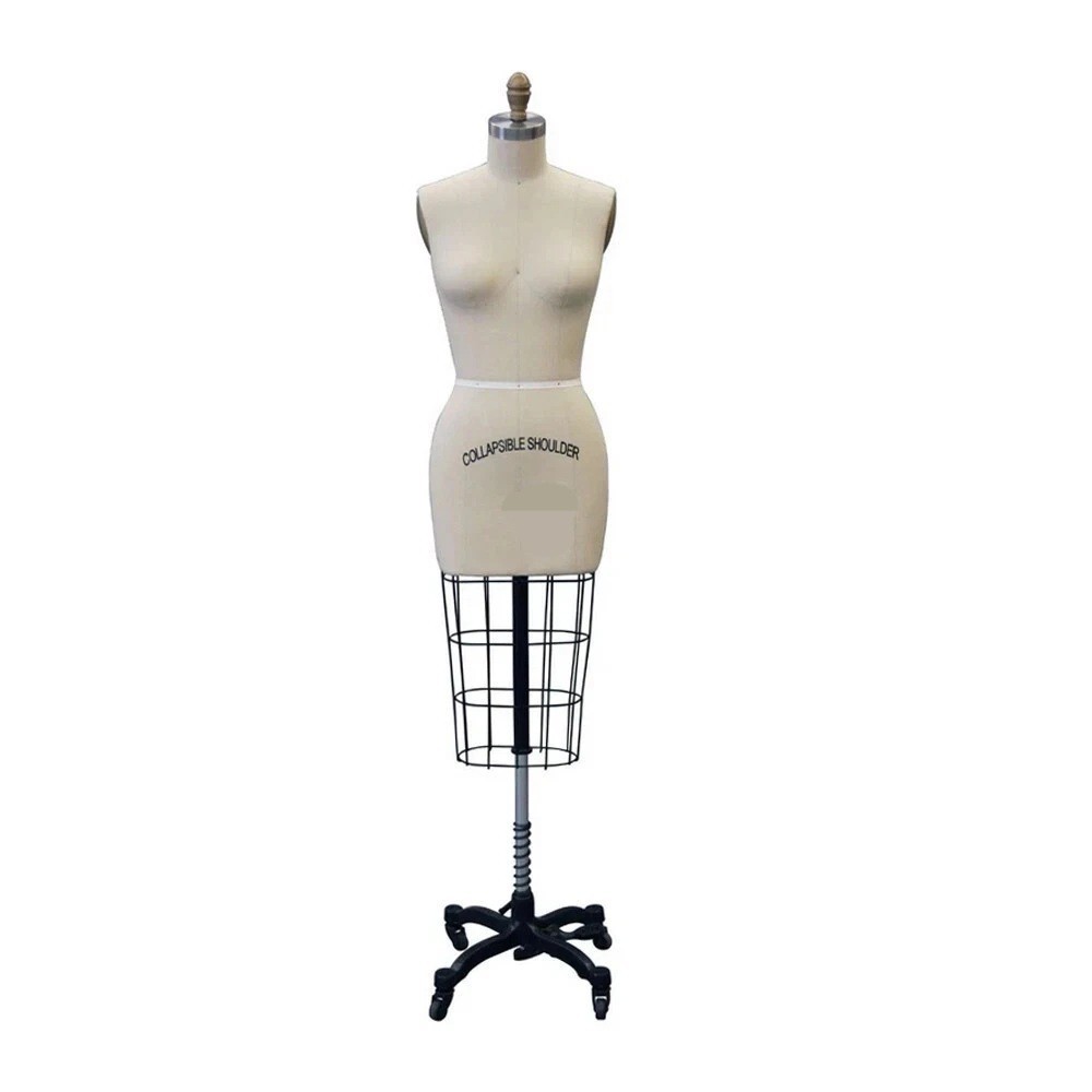 Professional Dress Form Mannequin, Collapsible shoulders, adjustable height sz10