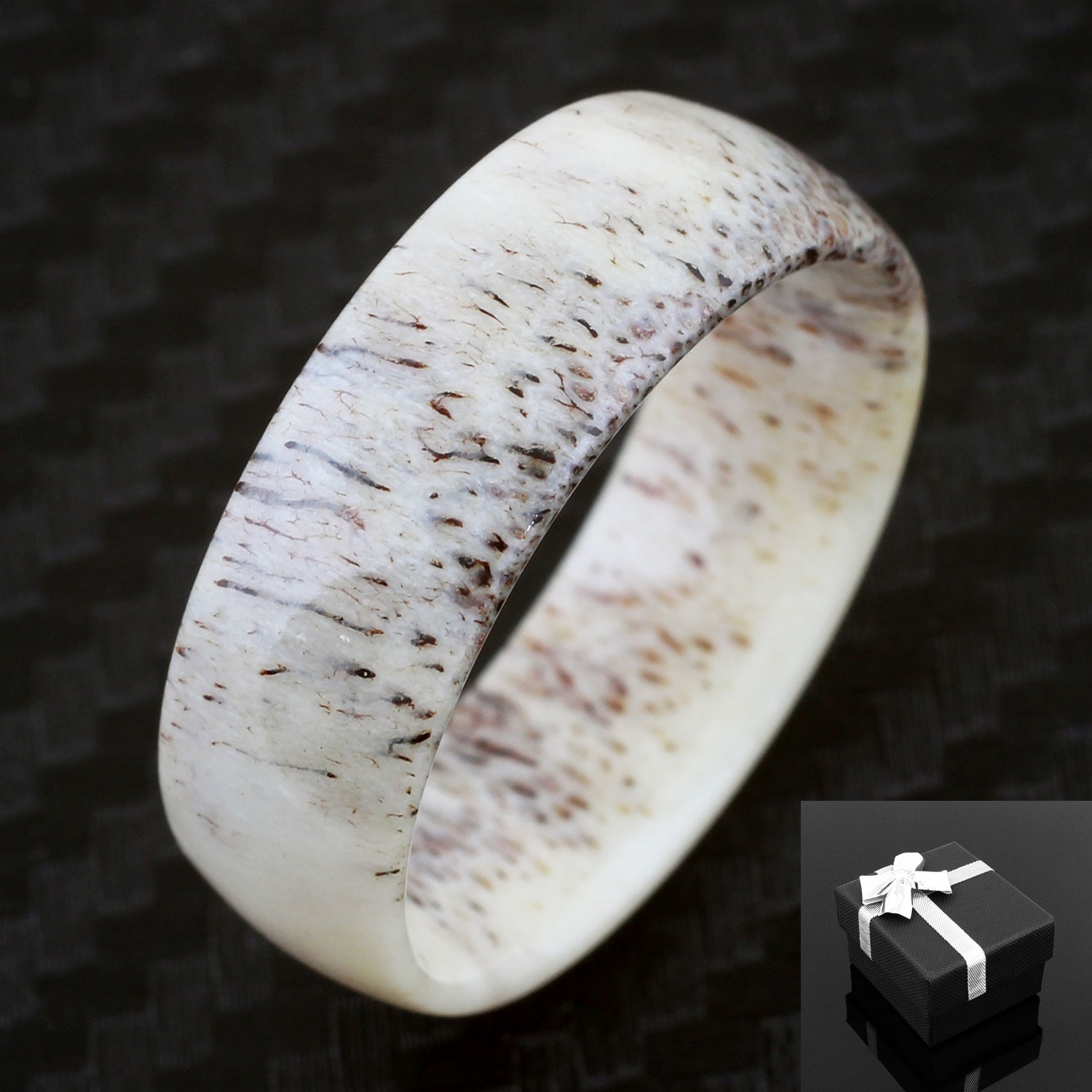 8mm Unique Genuine Deer Antler Men\'s Wedding Band Ring Size 8-15 8mm Unique Genuine Deer Antler Men\'s Wedding Band Ring Size 8-15