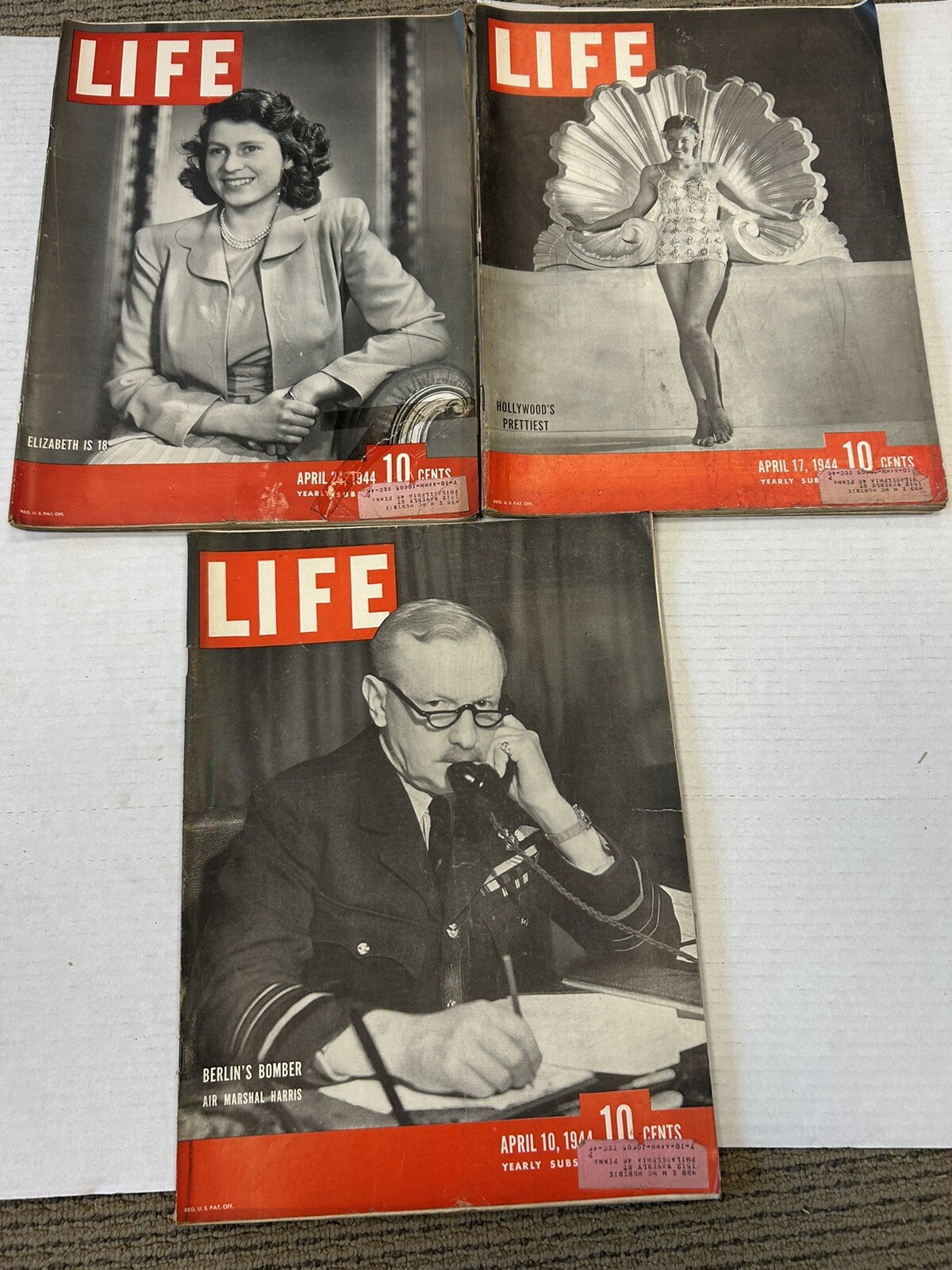 LIFE MAGAZINES APRIL 24, 1944 APRIL 17, 1944 APRIL 10, 1944 VINTAGE ADS VG LIFE MAGAZINES APRIL 24, 1944 APRIL 17, 1944 APRIL 10, 1944 VINTAGE ADS VG