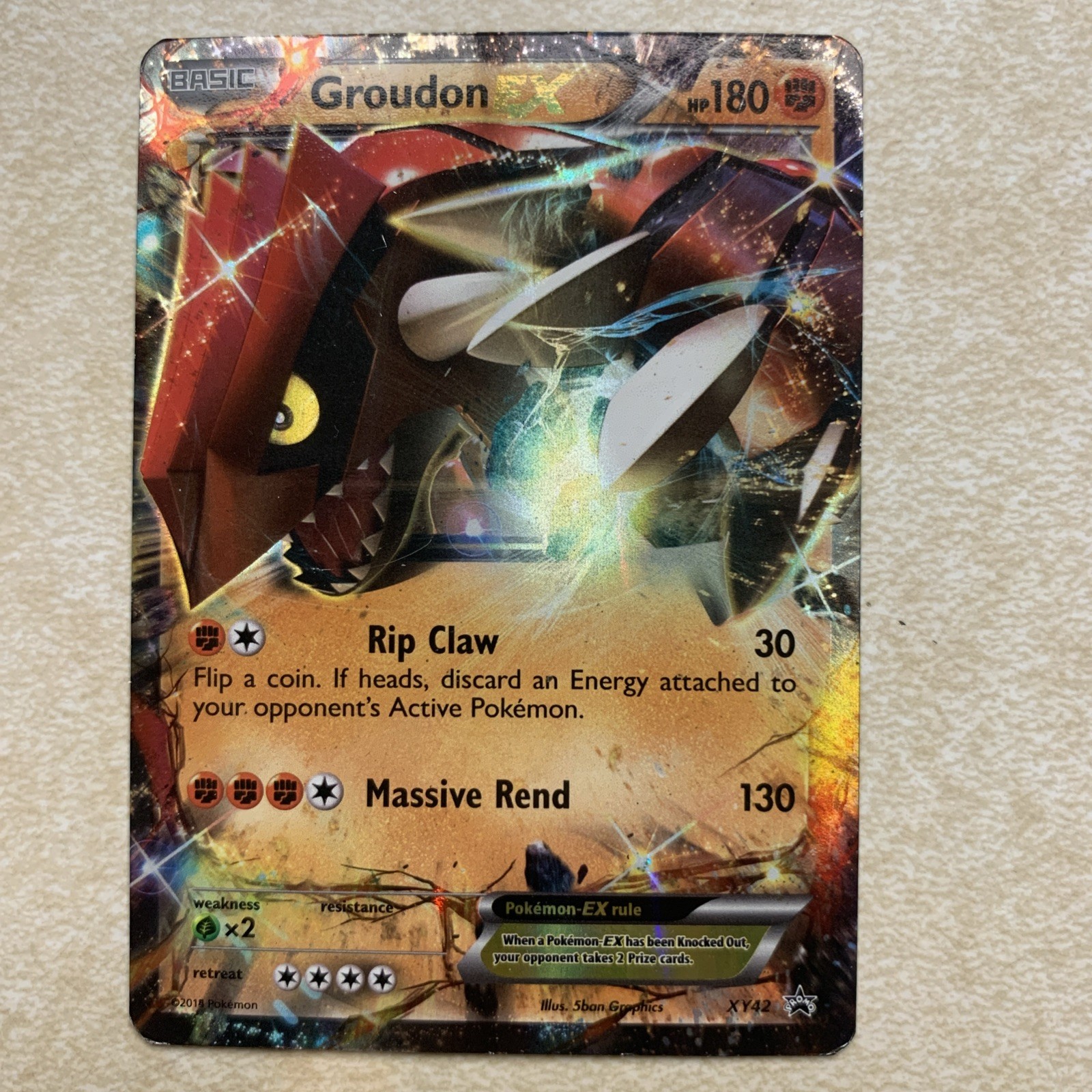 Pokemon TCG Groudon EX XY42 Holo Promo XY Promo 2015 Pokemon TCG Groudon EX XY42 Holo Promo XY Promo 2015