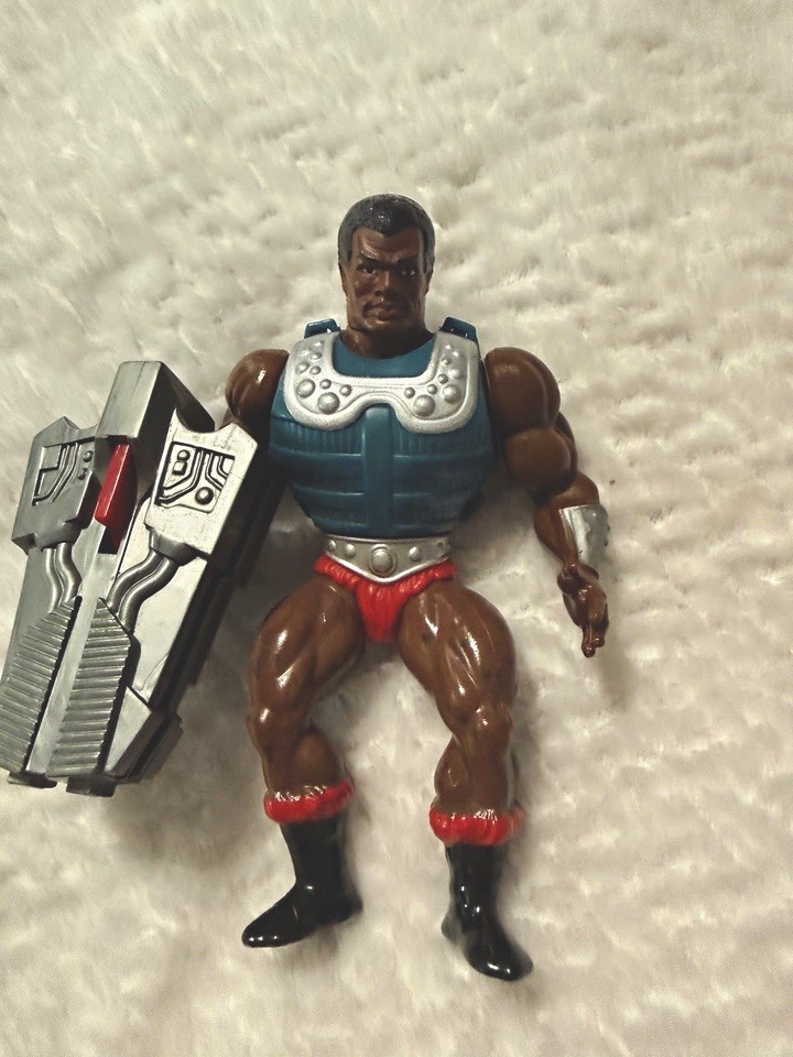 Vintage 1987 MOTU Clamp Champ He-Man Figure w/ Original Working Clamp Mattel