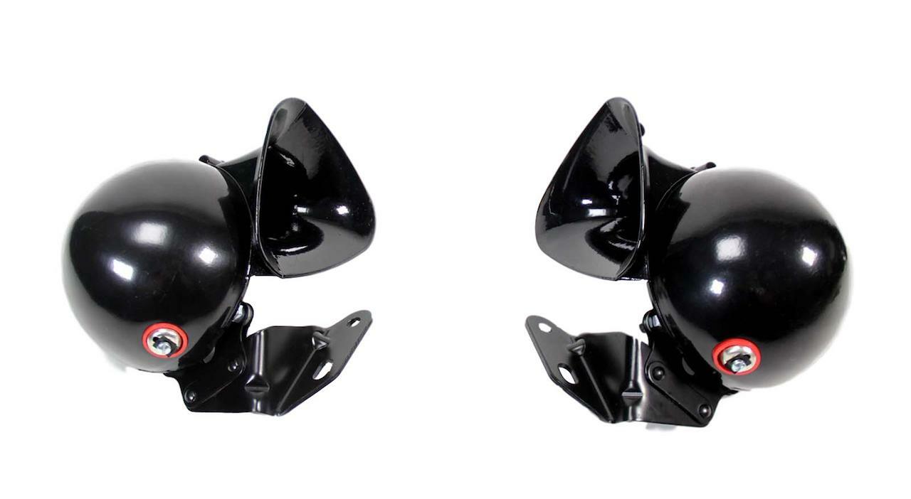 55 56 Chevy Horns Pair Horn Assemblies Blemished 1955 1956 Chevrolet New