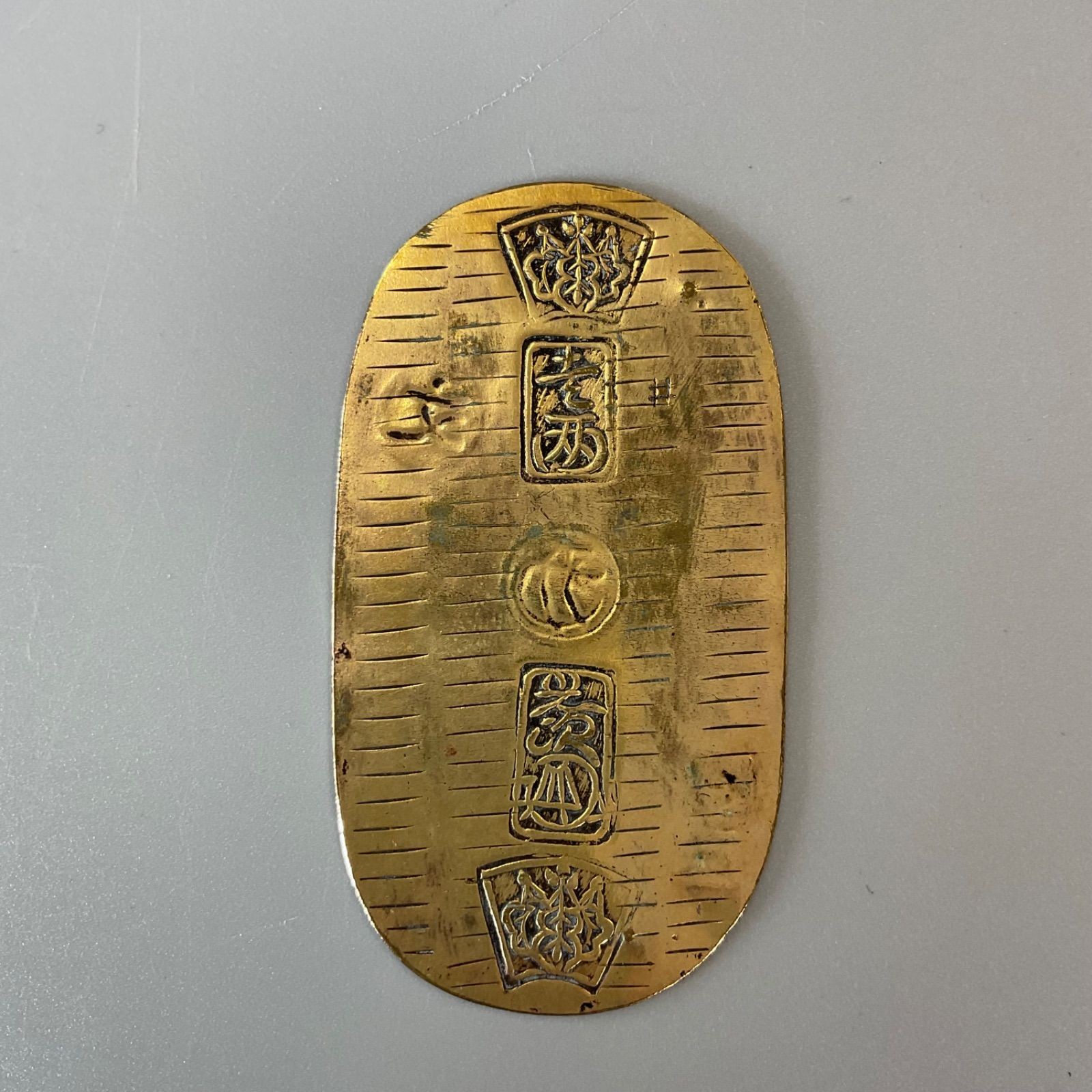 Edo Period Gold Shinbun Koban Old Currency Coin 6.68cm 10.4g