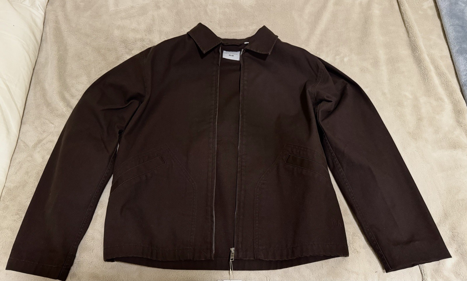 JW Anderson x Uniqlo Men\'s Cotton Zip Up Blouson Jacket - Dark Brown Size M NWT