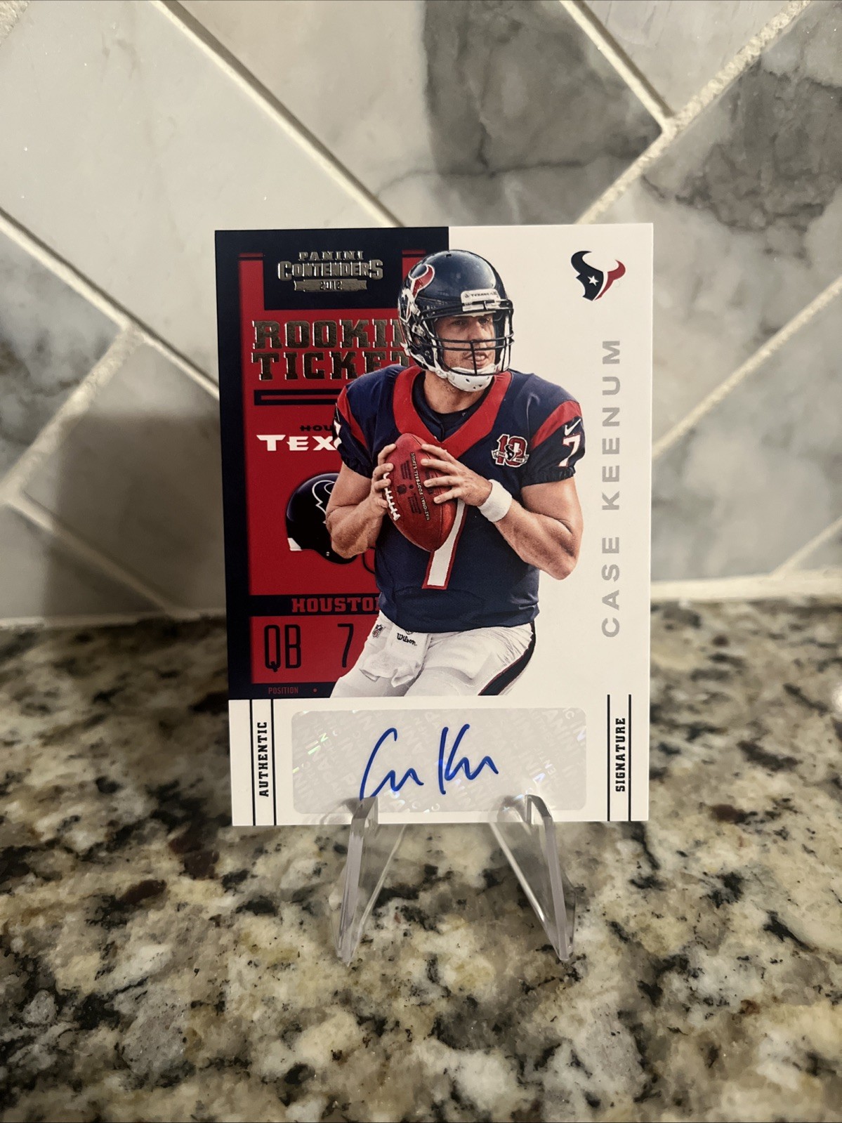 2012 Case Keenum Contenders Ticket RC Rookie Auto Autograph 112 Chicago Bears