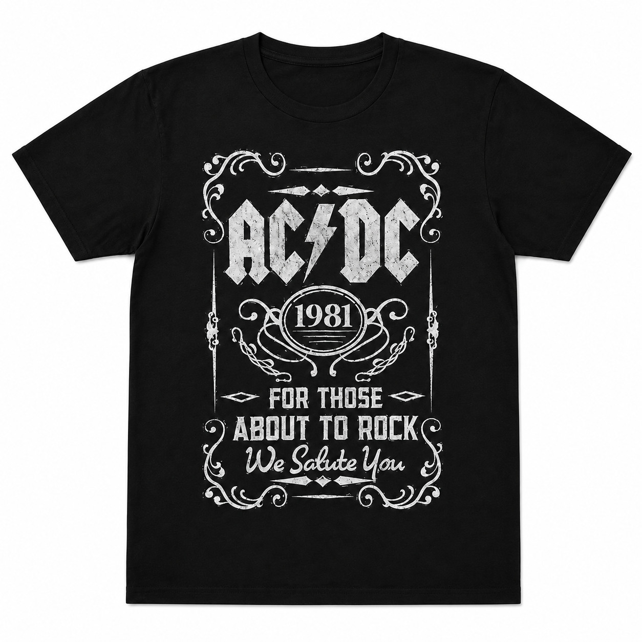 AC/DC For Those About to Rock 1981 Vintage T-Shirt S-5XL