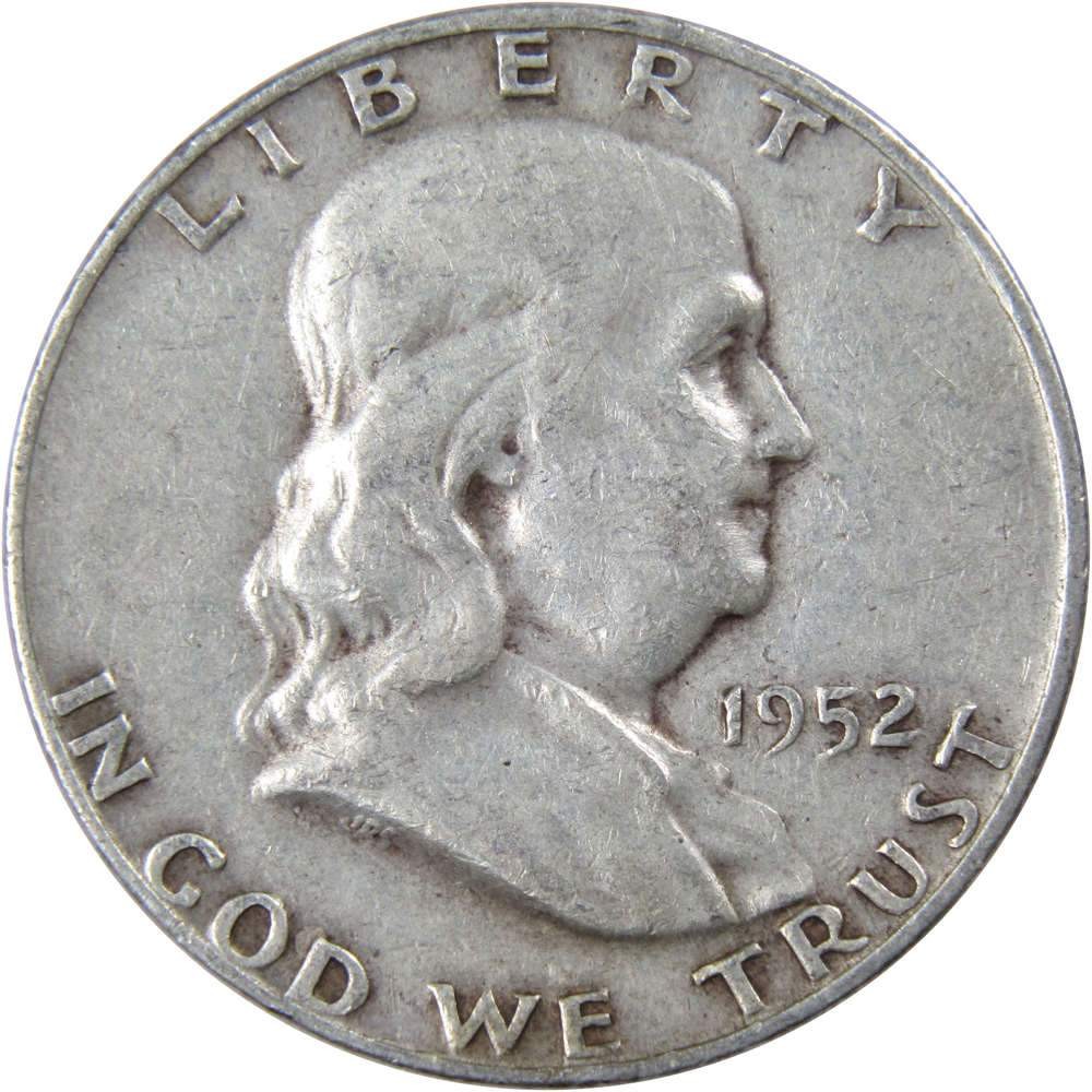 1952 D Franklin Silver Half Dollar Circulated 50c Coin Collectible