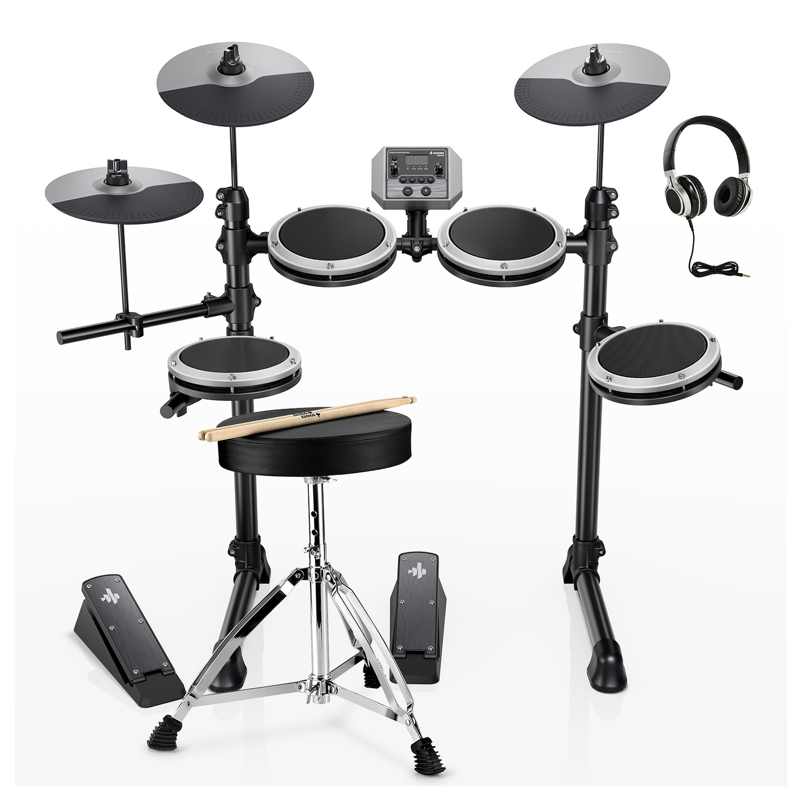 🥁 Donner DED-80 Electric Drum Set With Stool Headphones Cubase Melodics Lesson