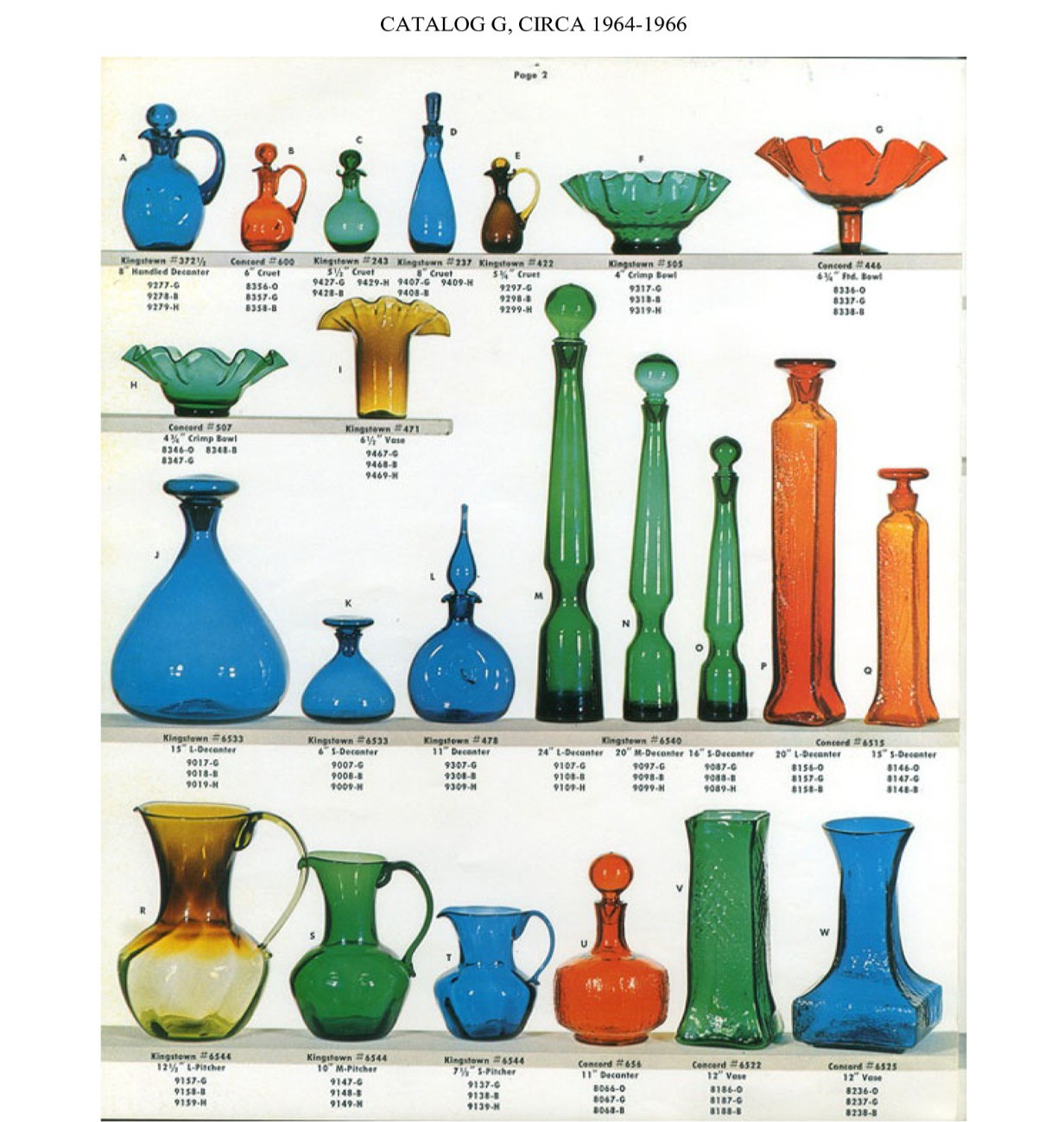 Bischoff Glass: 1920s-1960s, 2nd ed., 6 catalog reprints, ca. 1948-1966, MCM