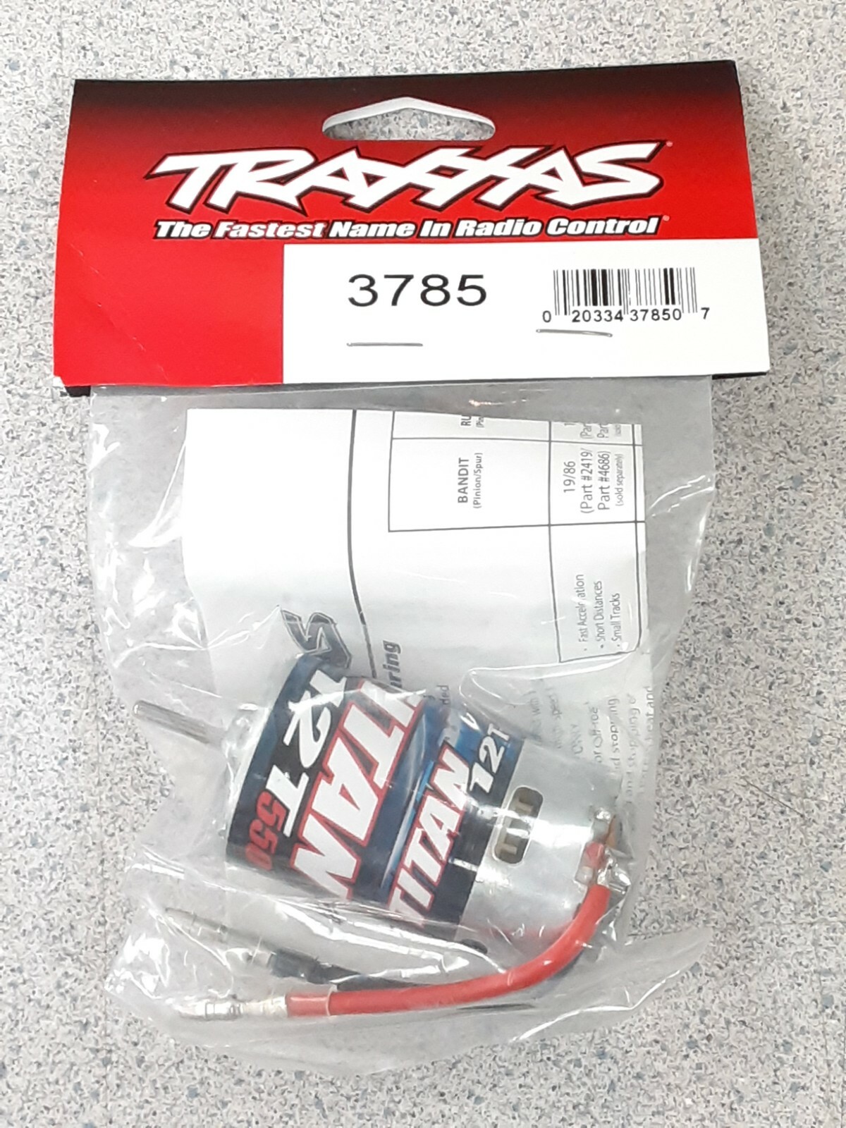 Traxxas 3785 Titan 550 Size Motor (12T) Brand New