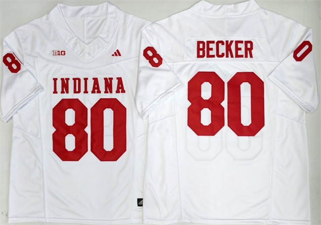 Men\'s Indiana Hoosiers #80 Charlie Becker 2026 F.U.S.E. Stitched