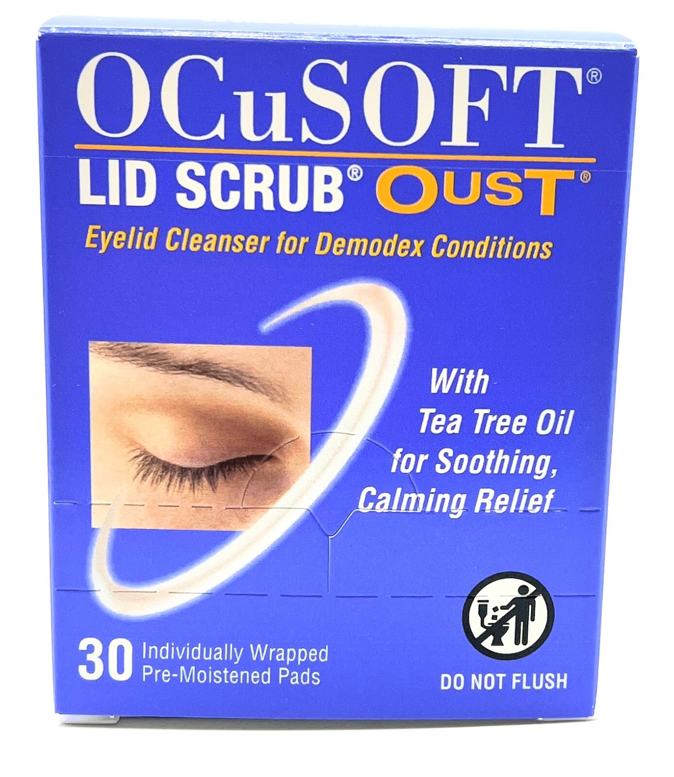 AUTHENTIC & NEW - OCUSOFT - LID SCRUB OUST - PRE-MOIST PADS - 30 CT (EXP. 3/29)