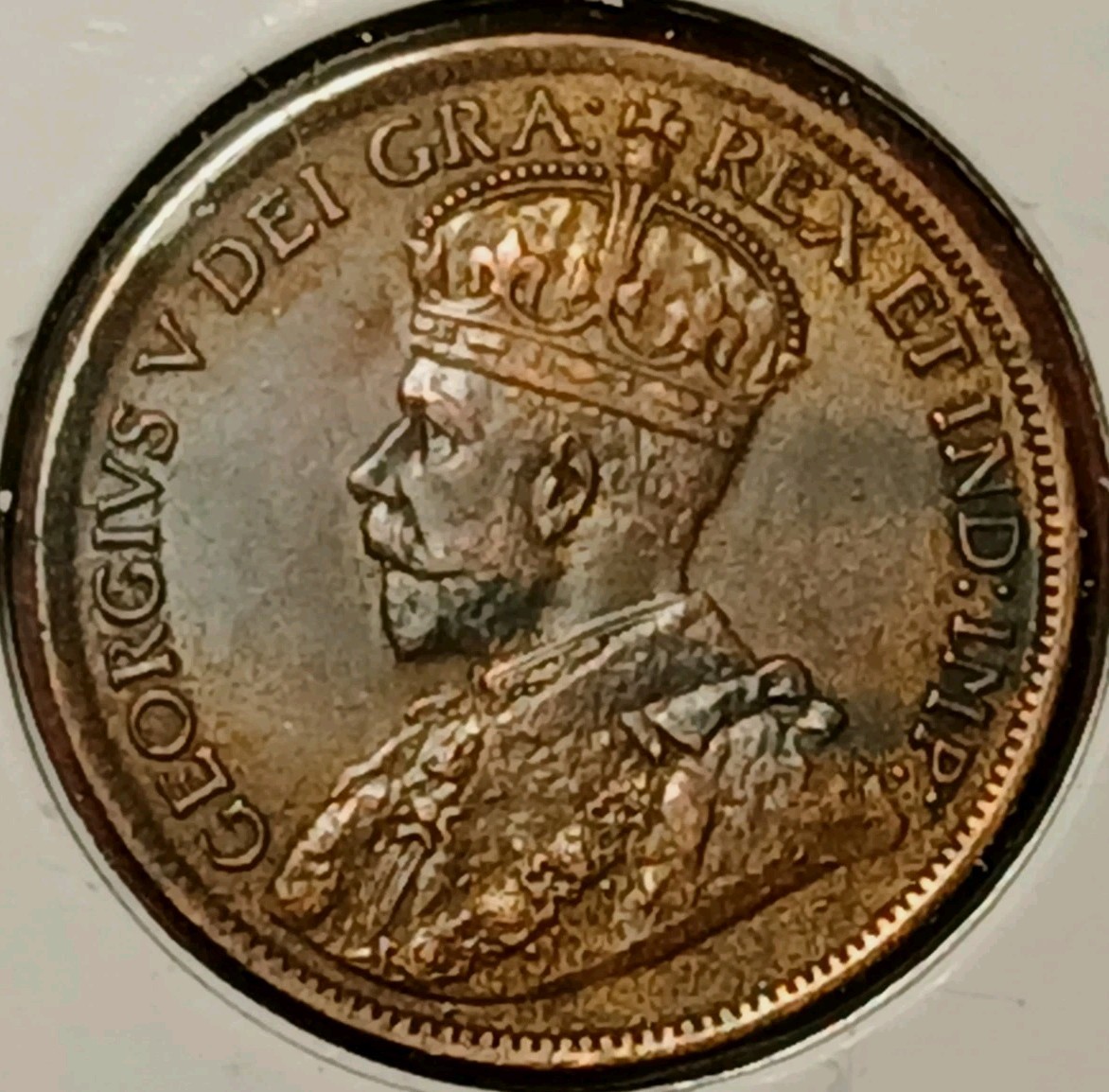 1913 Canada George V Large Cent #2 AU+ Detail Stained 