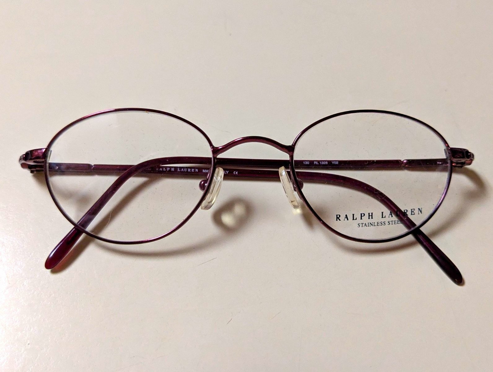 Ralph Lauren 1328 Y02 Stainless Steel Eyeglass Frames 43-19 130 NOS Unused