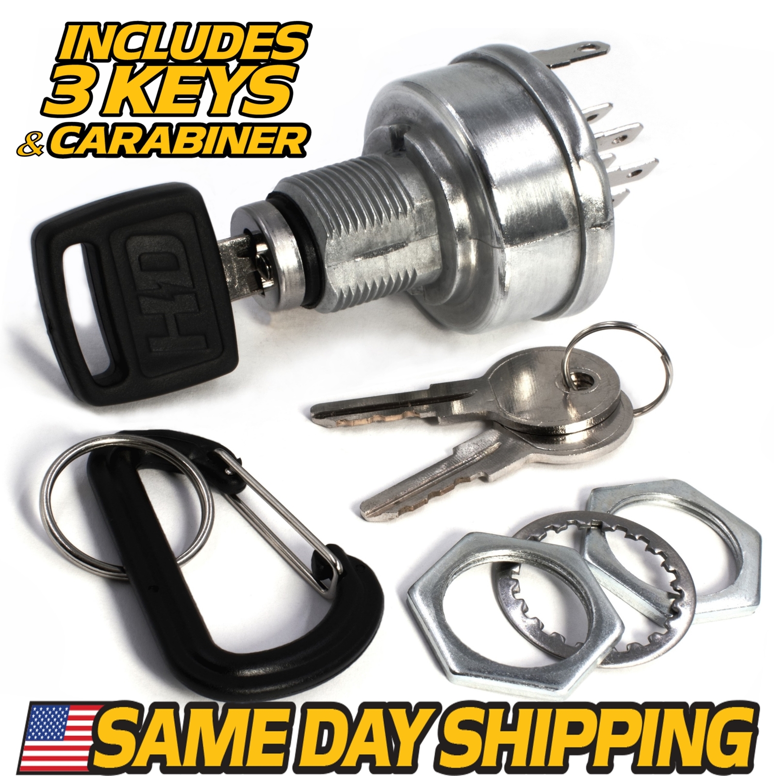 Key Switch Fits John Deere AMT 600 622 626 All Material Transporter w/3 KEYS Key Switch Fits John Deere AMT 600 622 626 All Material Transporter w/3 KEYS