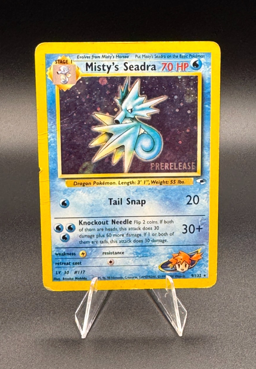 Misty\'s Seadra (Prerelease) 009/132 Wotc Promo Holo DMG Misty\'s Seadra (Prerelease) 009/132 Wotc Promo Holo DMG