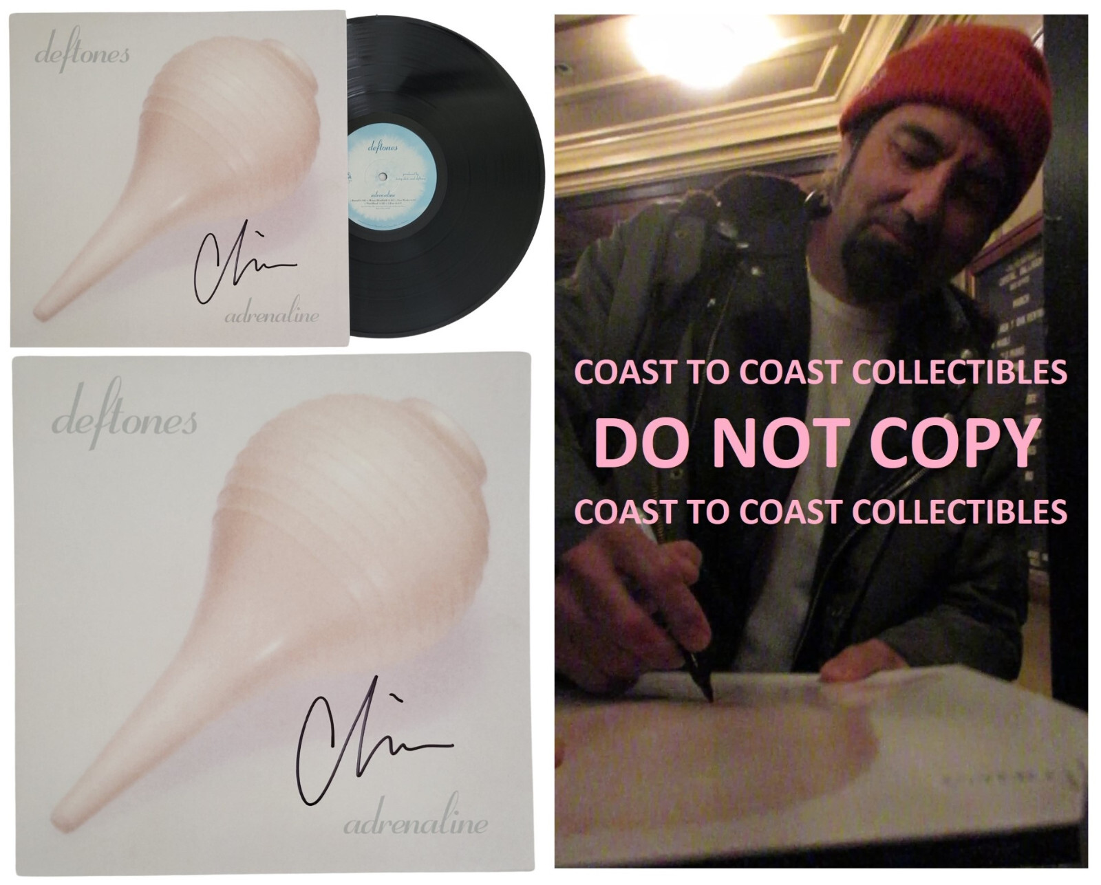 Chino Moreno Signed Deftones Adrenaline Album COA Proof Autographed Vinyl Record