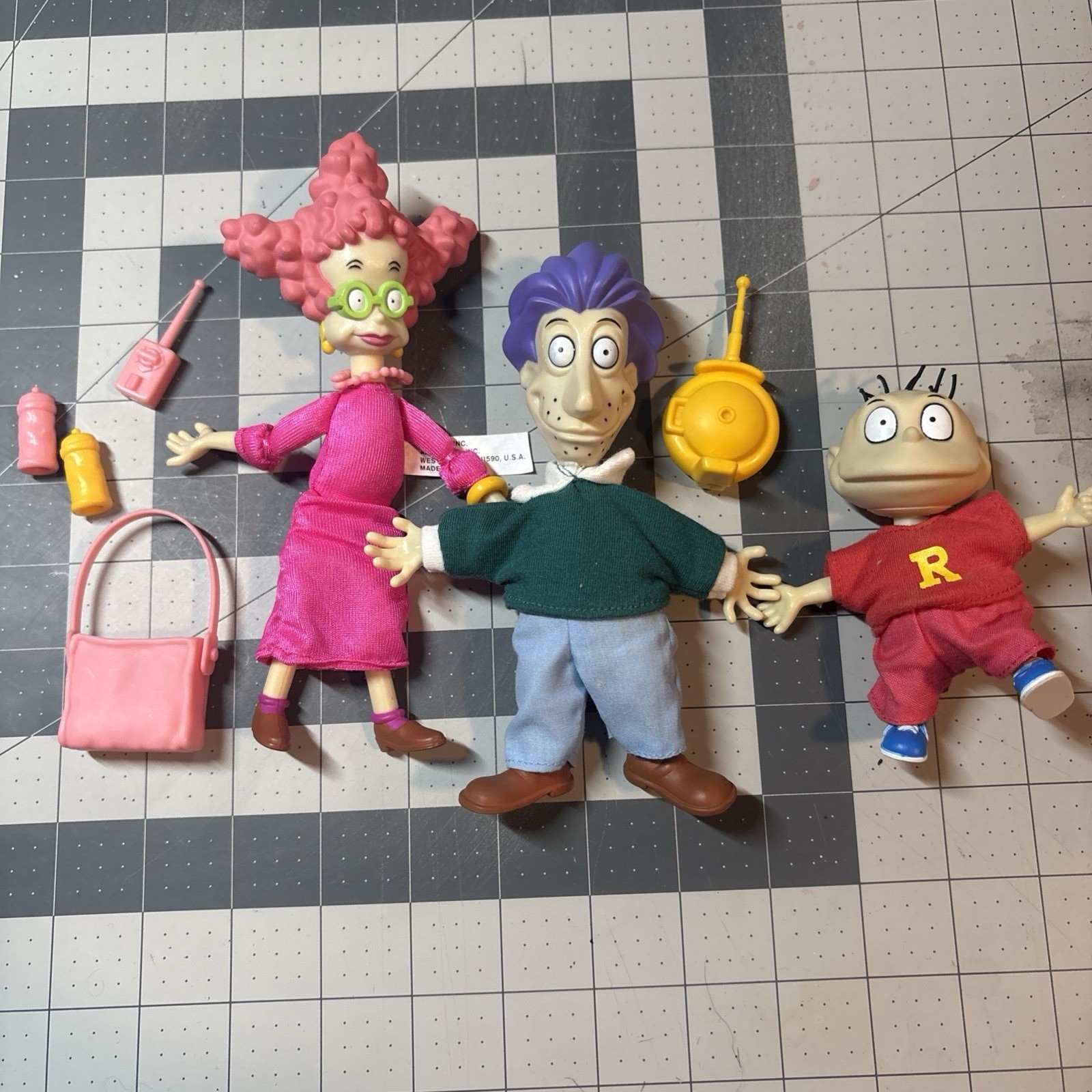 Vintage 1997 Rugrats Pickles Family Toy Doll Set #69256 Mattel