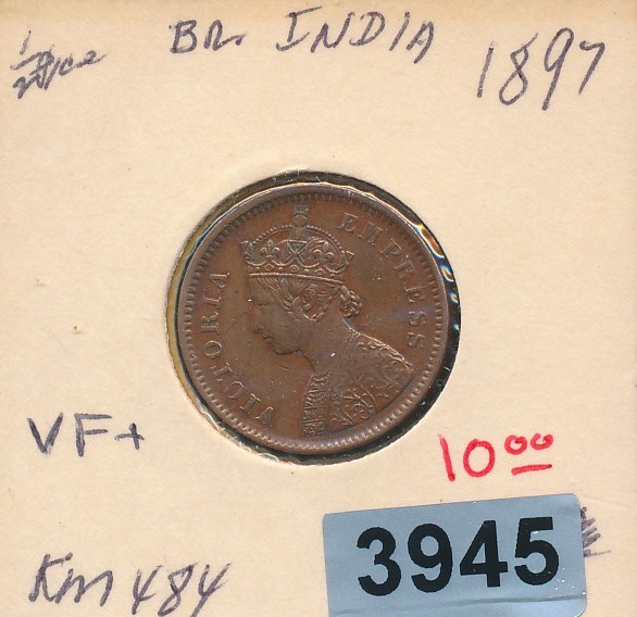 INDIA - 1897 PICE VF - #3945