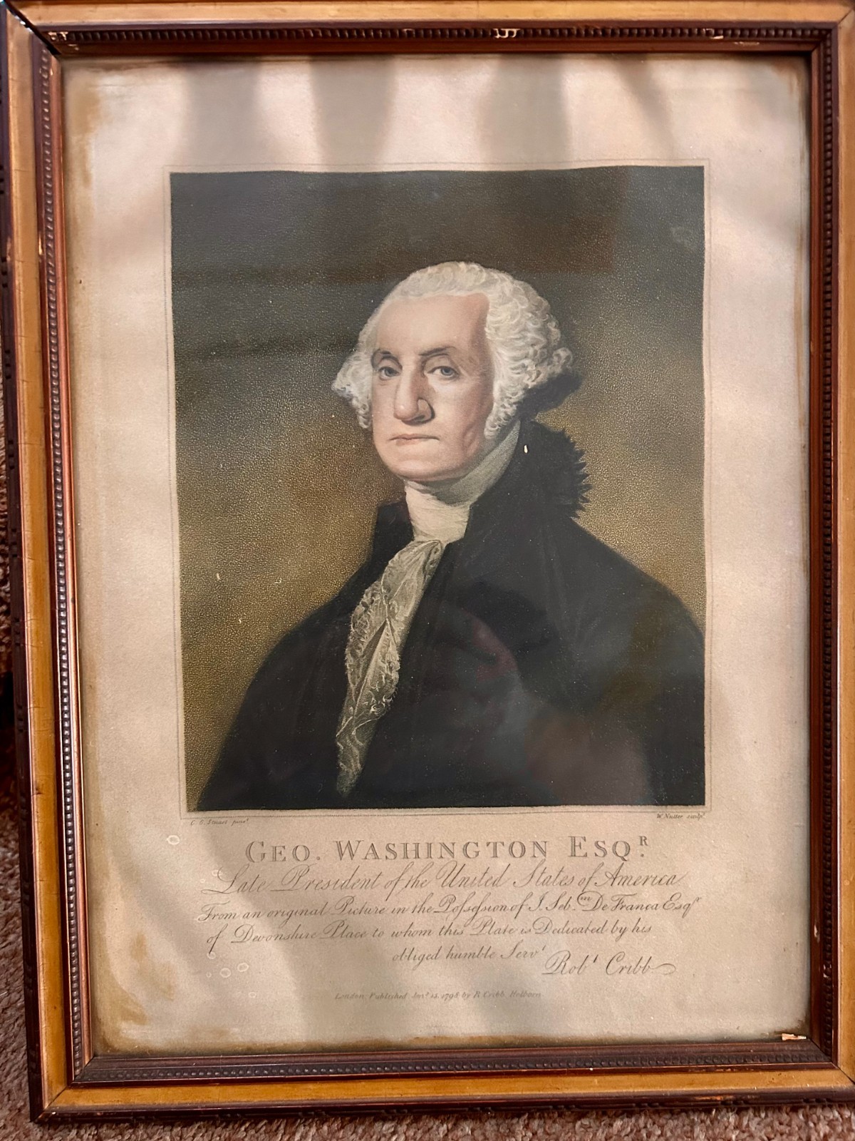 Antique Rare George Washington Portrait Print/Engraving -Circa: 1978 Antique Rare George Washington Portrait Print/Engraving -Circa: 1978