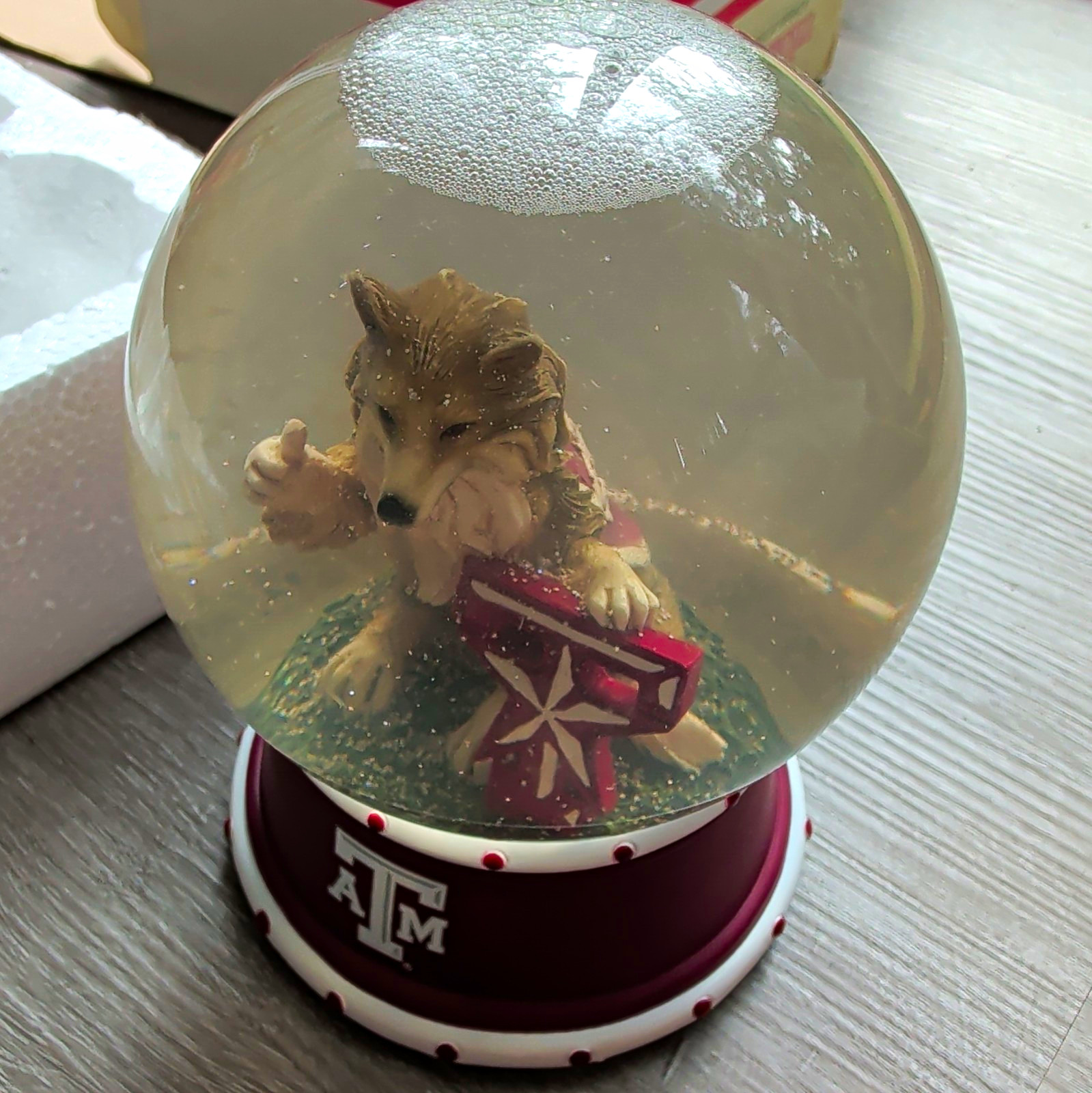 Vintage 2002 Texas A&M Aggies Musical Water Globe Snow Globe Sankyo Music Box Vintage 2002 Texas A&M Aggies Musical Water Globe Snow Globe Sankyo Music Box