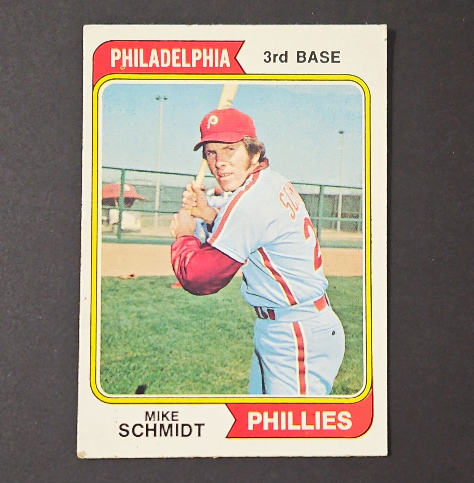 Topps 1974 Topps Mike Schmidt #283 Philadelphia Phillies Base Set Card Topps 1974 Topps Mike Schmidt #283 Philadelphia Phillies Base Set Card