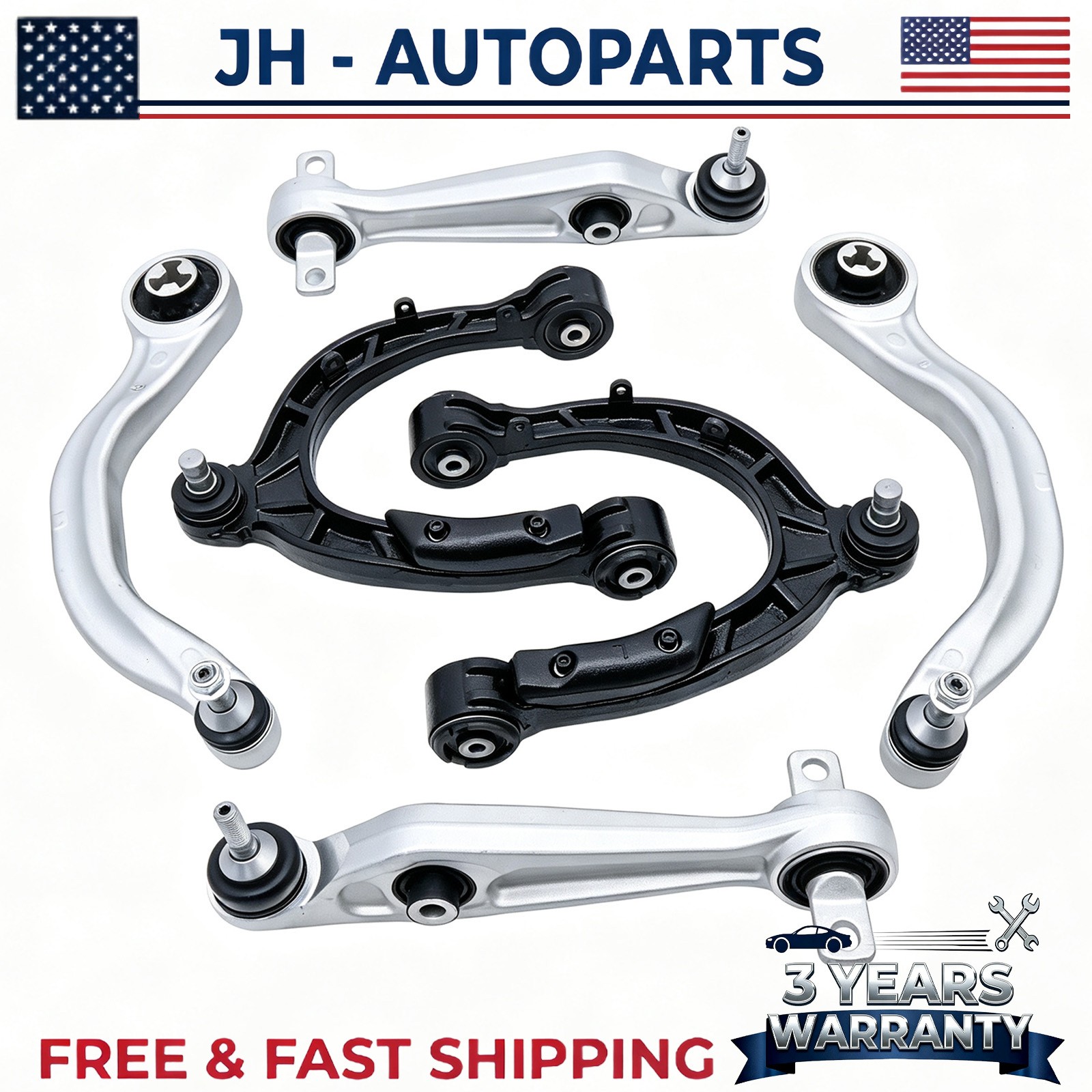 6Pcs Front Side Control Arm with Ball Joint Assembly for 2020-2024 Tesla Model Y