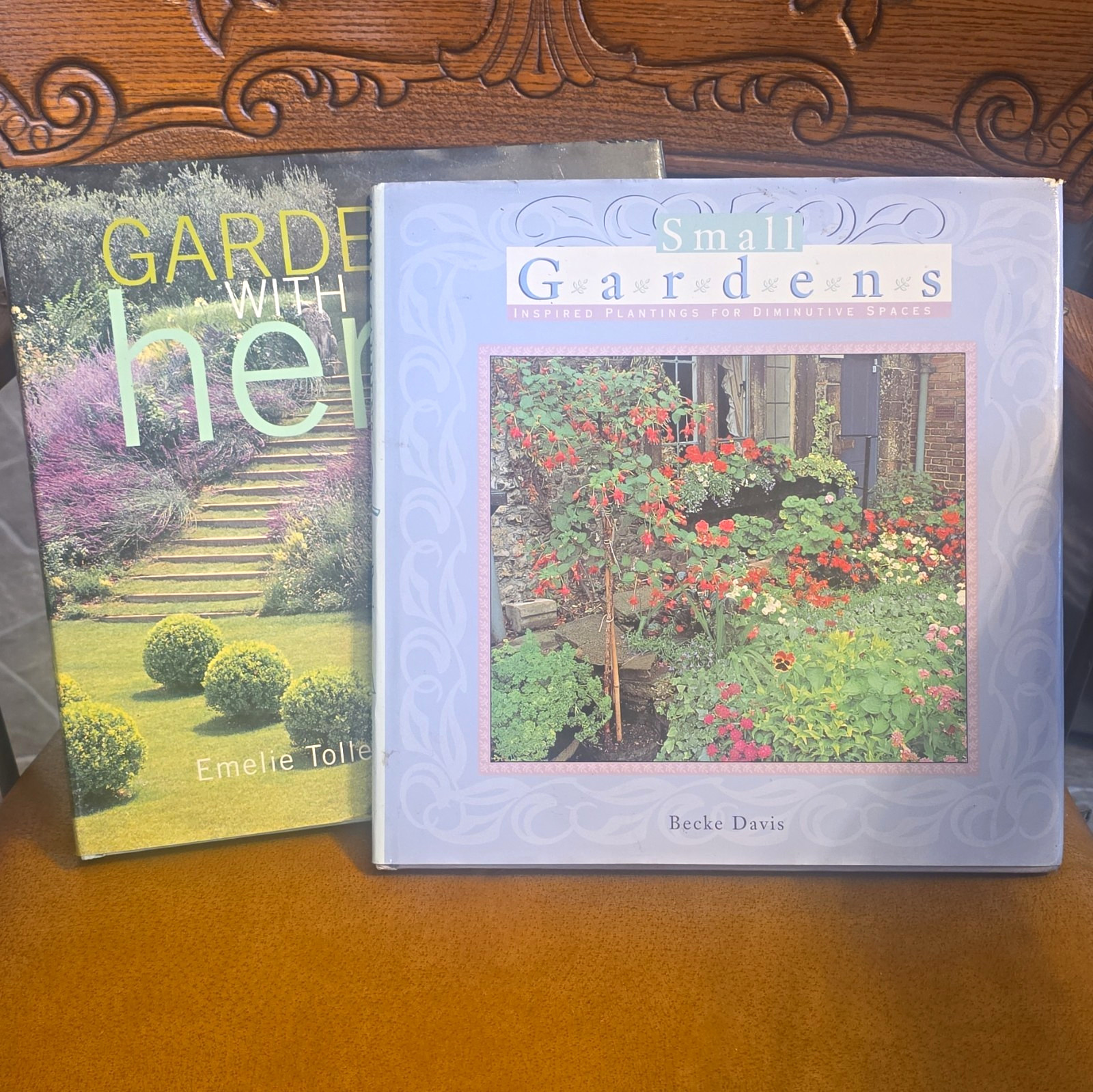 2 Vintage Gardening Books 1 Small Gardens & 2nd Gardening W/Herbs  Both Hardback