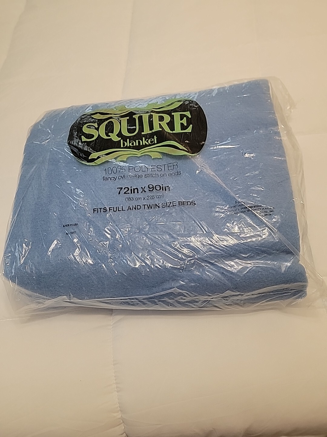 Vtg Blue Squire Blanket 72\ Vtg Blue Squire Blanket 72\
