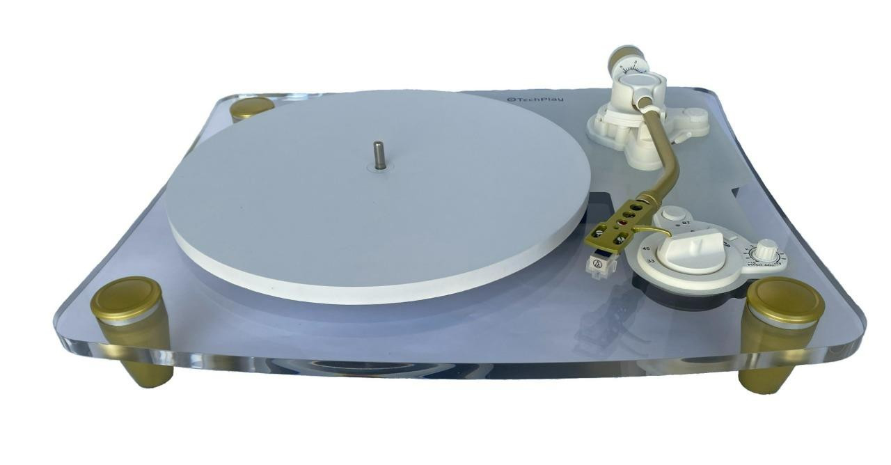 TECHPLAY GHOST CLEAR ACRYLIC RECORD PLAYER TURNTABLE BLUETOOTH BROADCAST AT3600L