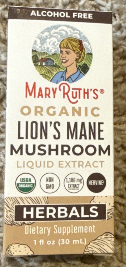 Organic Lion\'s Mane Mushroom Liquid Extract, Alcohol Free, 1 fl oz (30 ml)