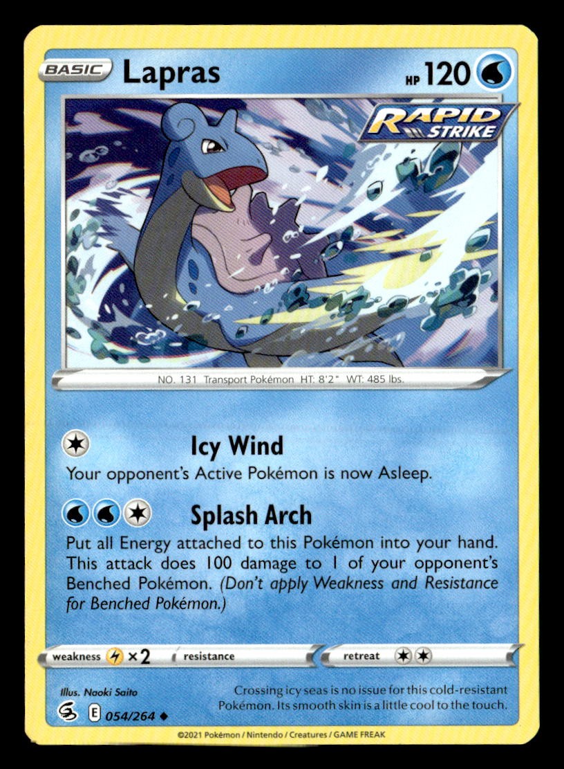 Pokemon Lapras #054/264 tcg Near Mint or Better