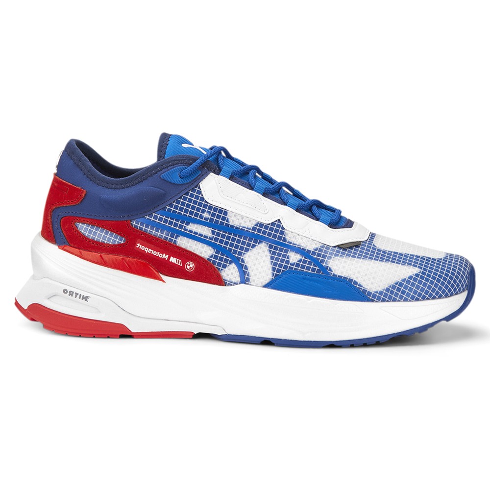 PUMA Bmw M Motorsport X Extent Nitro Lace Up Mens Blue, Red, White Sneakers Cas PUMA Bmw M Motorsport X Extent Nitro Lace Up Mens Blue, Red, White Sneakers Cas