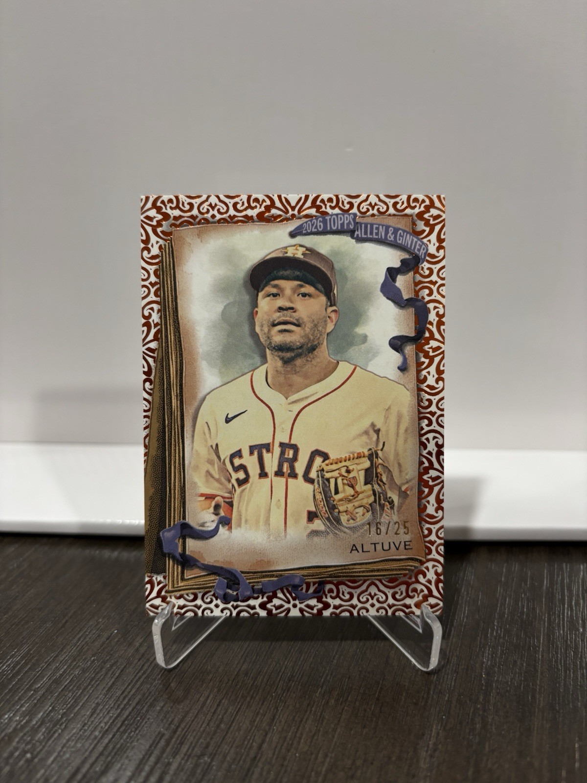 2026 Topps Allen & Ginter #218 Jose Altuve Orange Filigree /25 Houston Astros