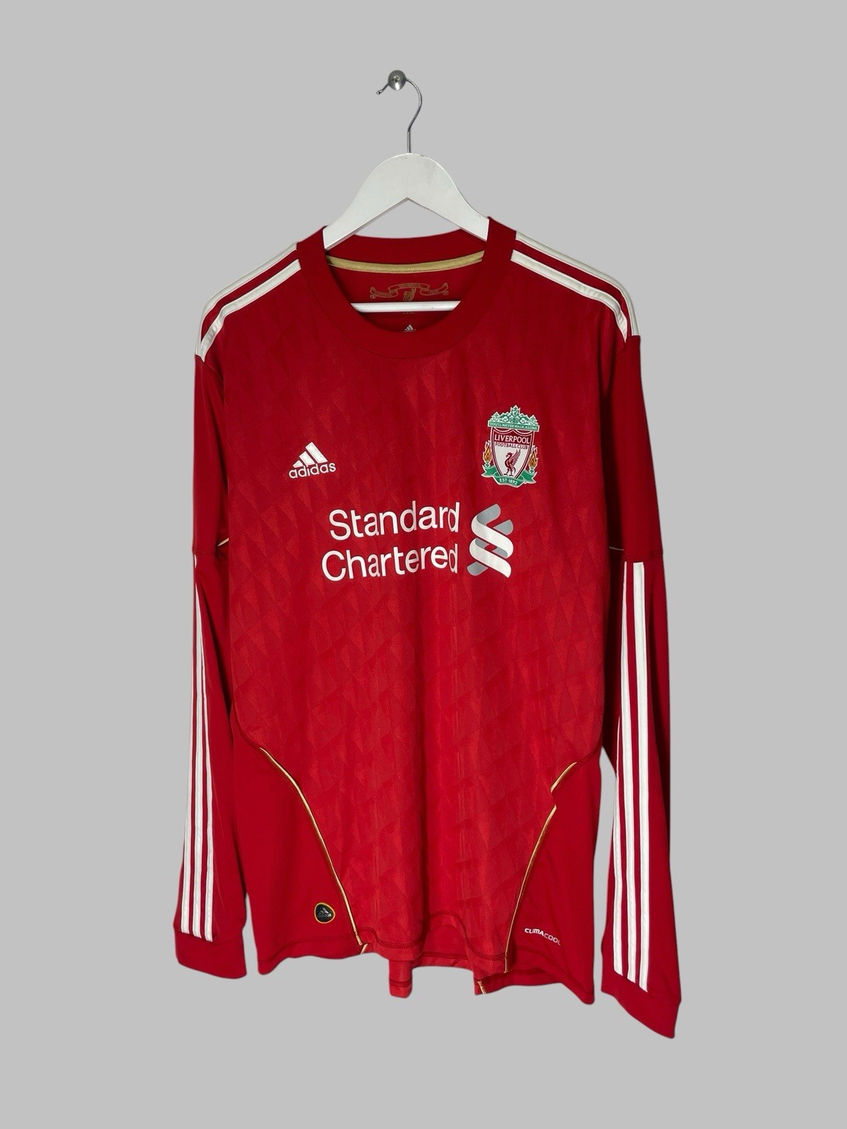 Liverpool FC Adidas 2011/12 Home Football Longsleeve Soccer Jersey 
