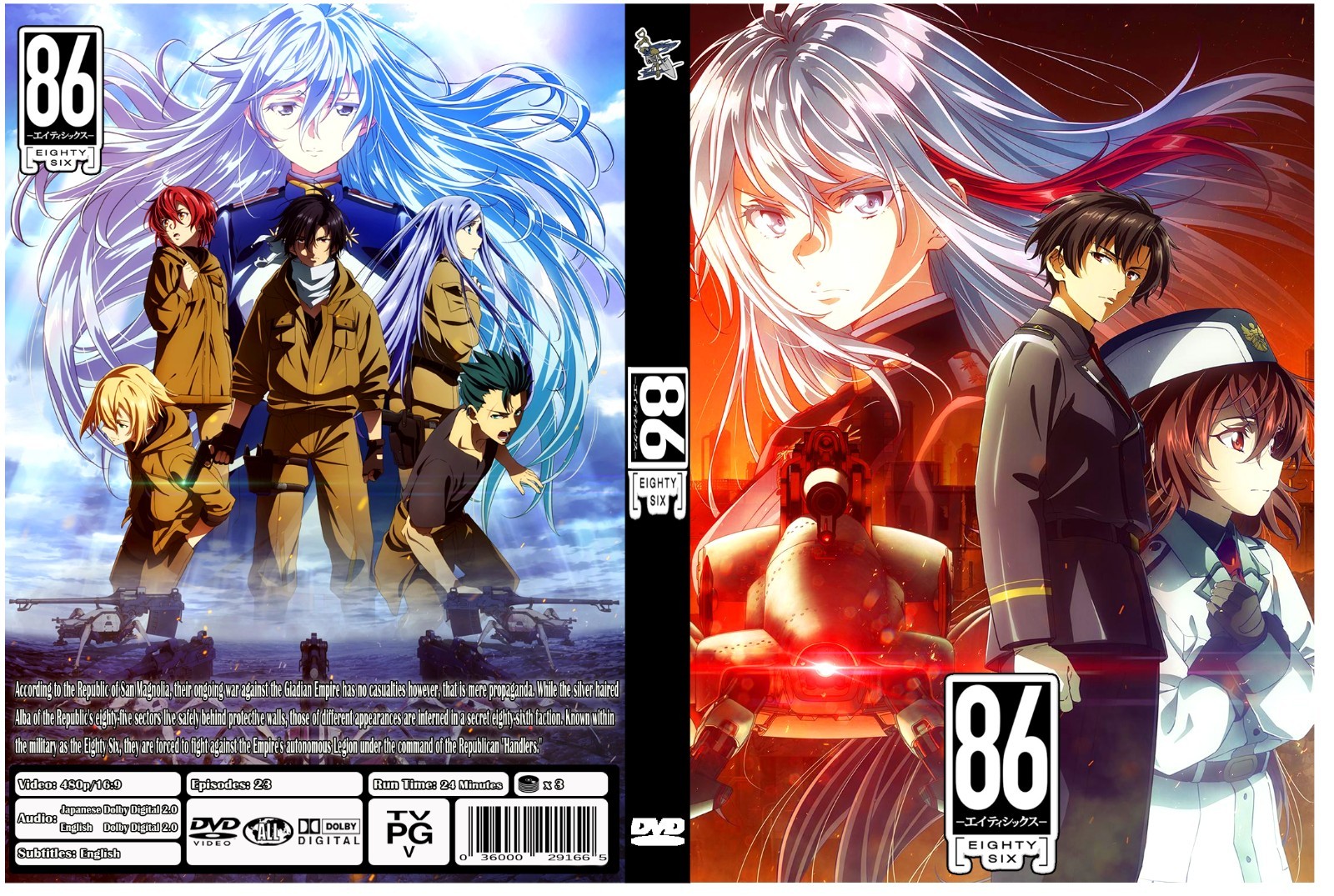 Eighty Six 86 Anime Episodes 1-23 Dual Audio Eng/Jpn with Eng Subtitles.